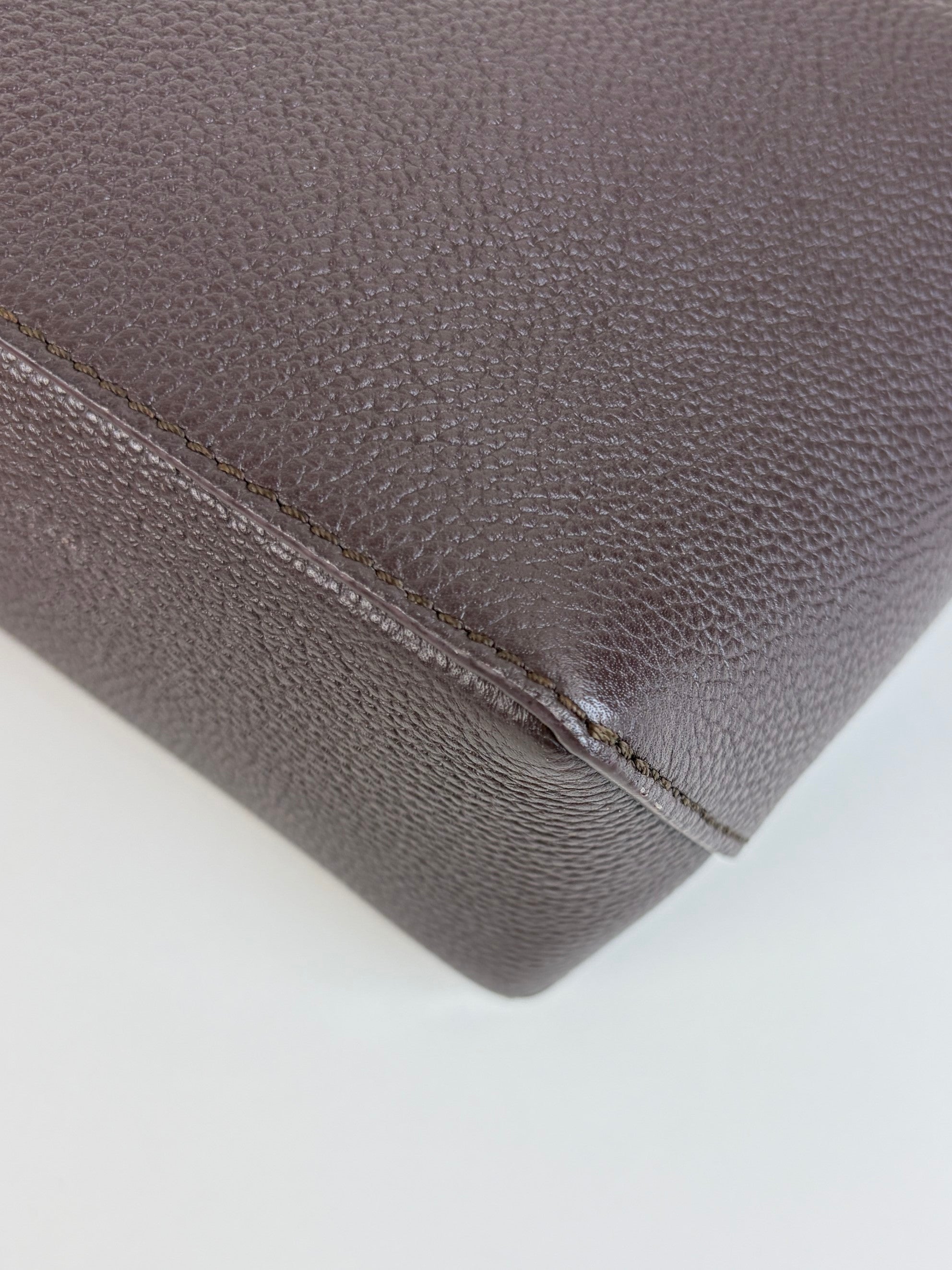 Loewe dark chestnut soft grained calfskin mini–Puzzle Edge Bag