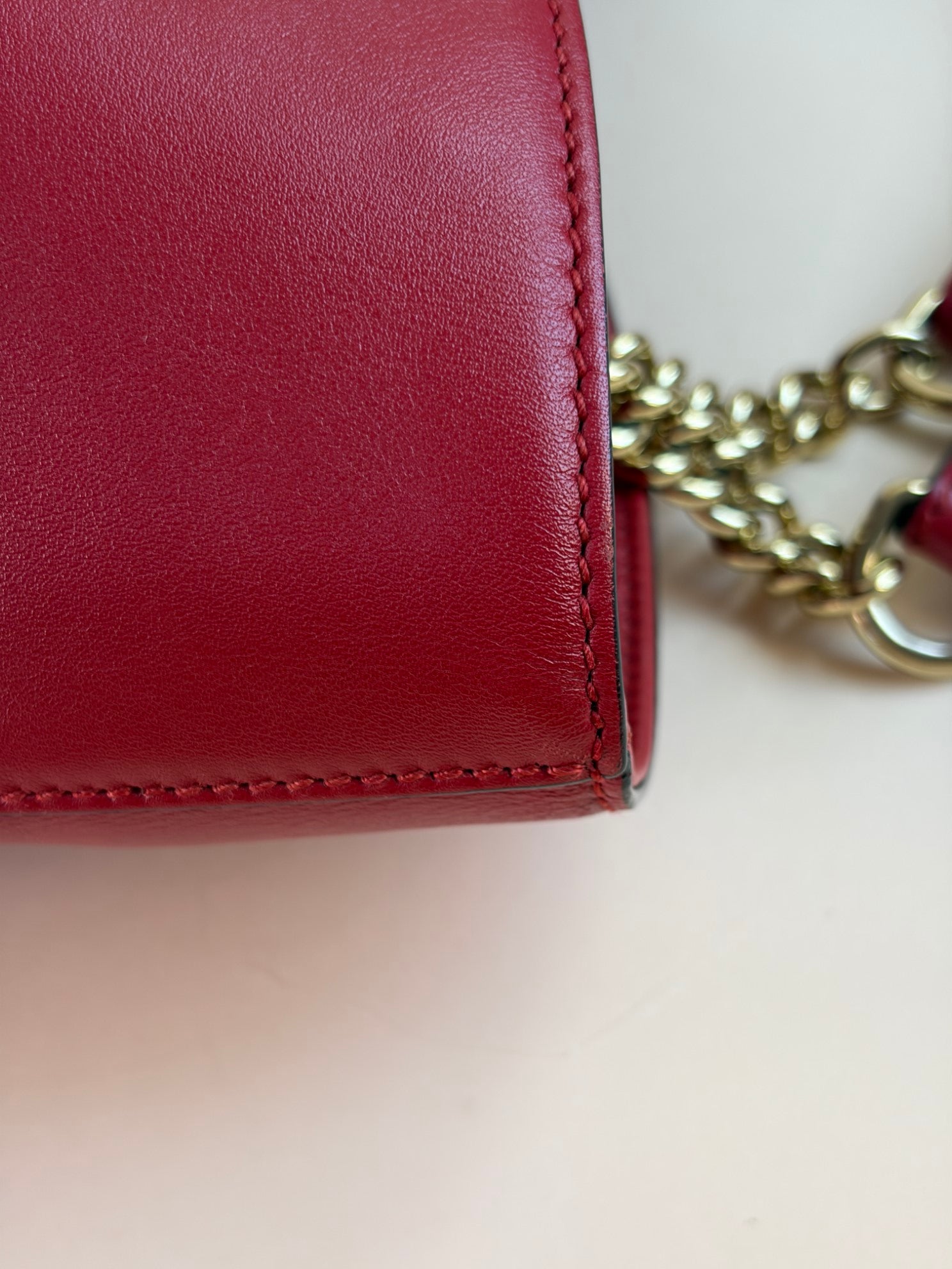 Gucci reed apollo tote bag gg embossed calfskin leather gold