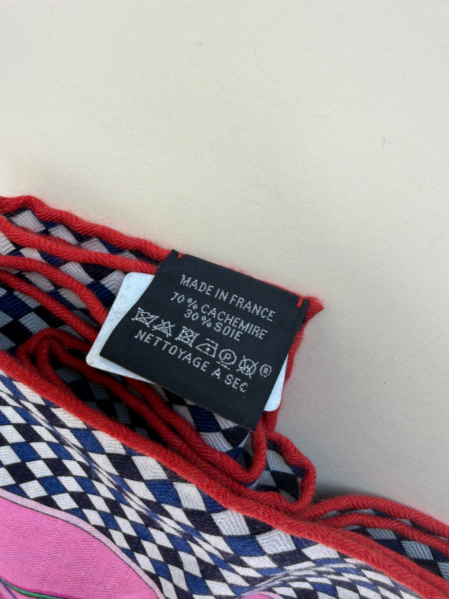 Hermes aed foets et badines pink/colorway cashmere