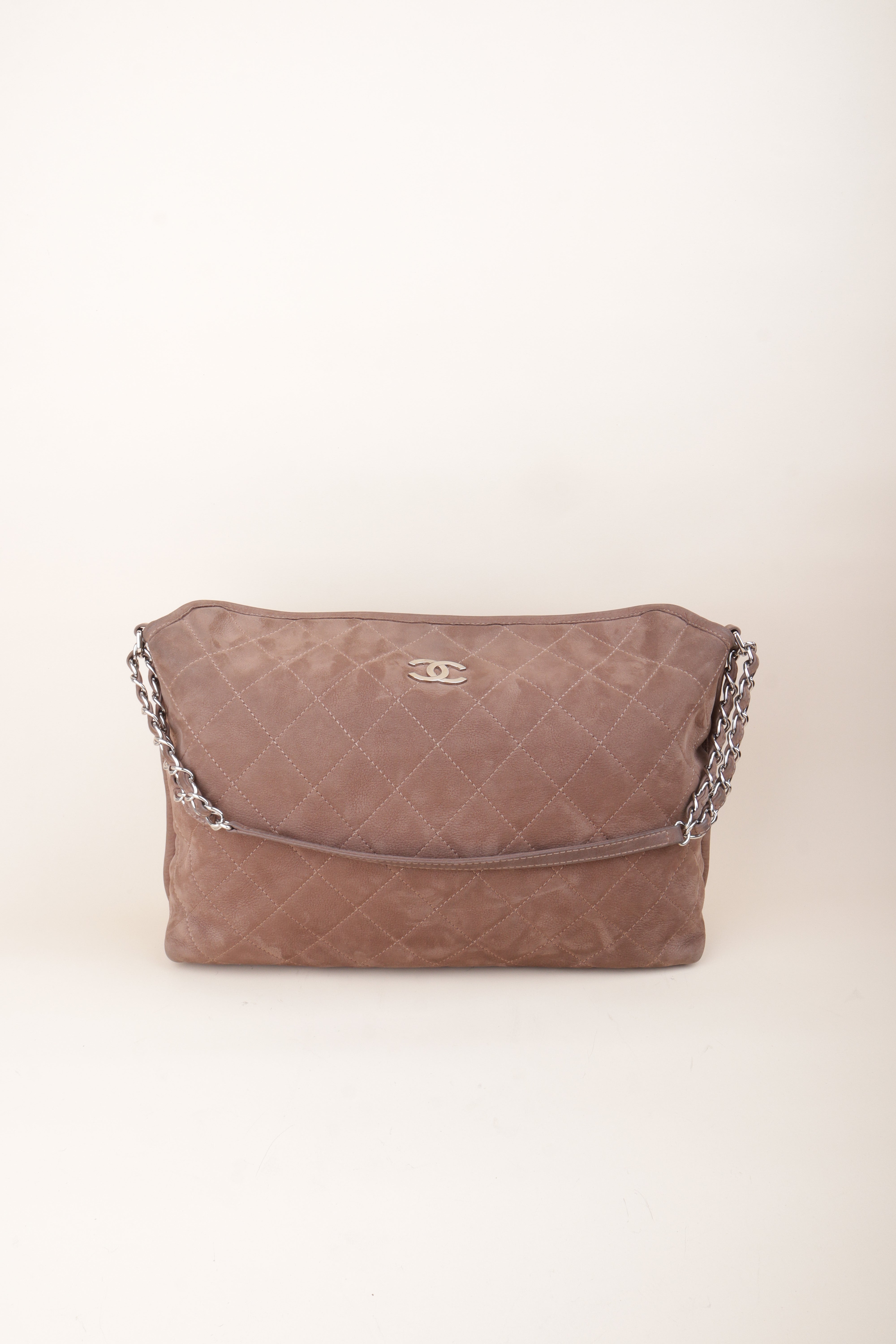 Chanel Brown Large French Riviera Hobo Shoulder Bag