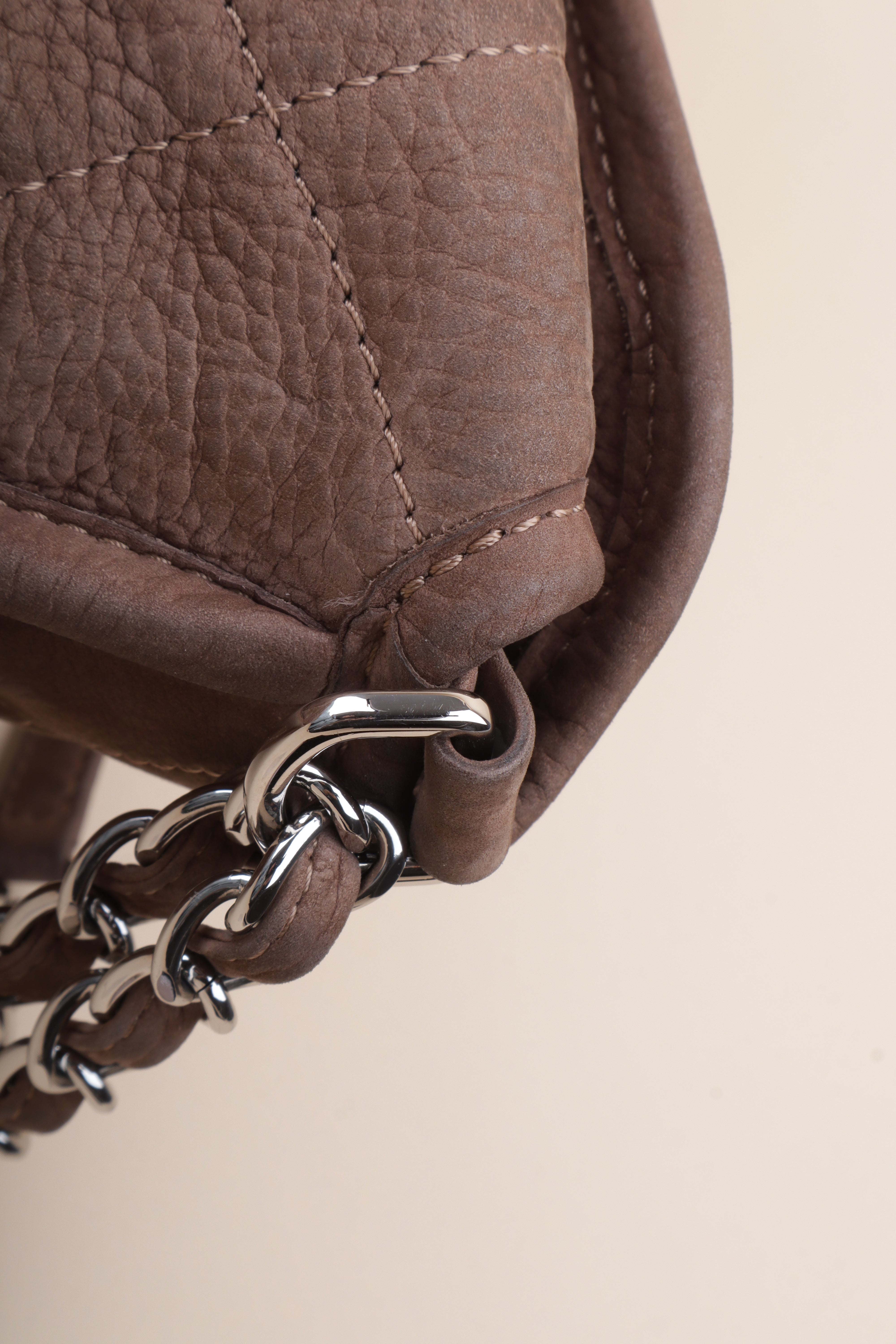 Chanel Brown Large French Riviera Hobo Shoulder Bag