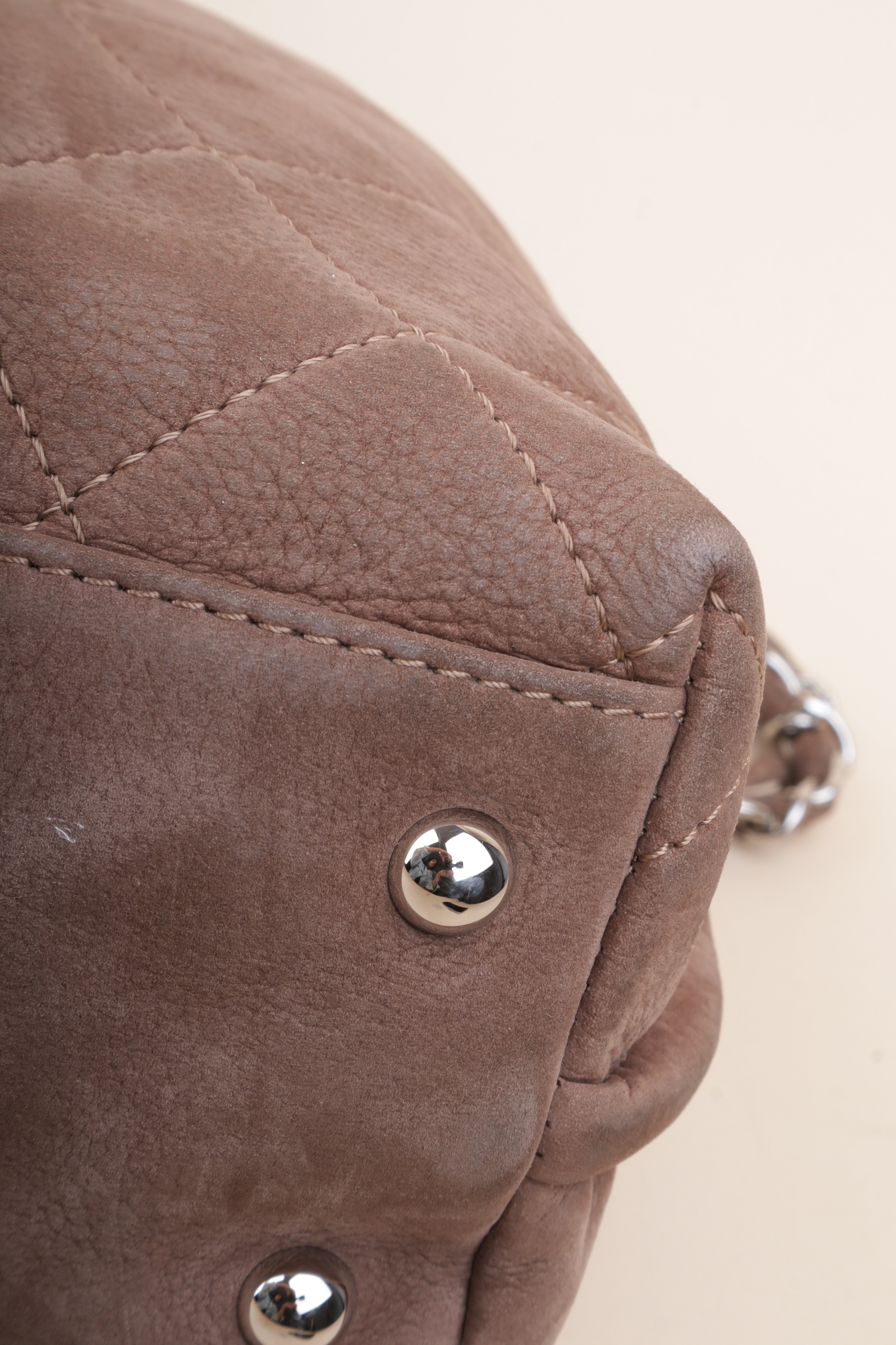 Chanel Brown Large French Riviera Hobo Shoulder Bag