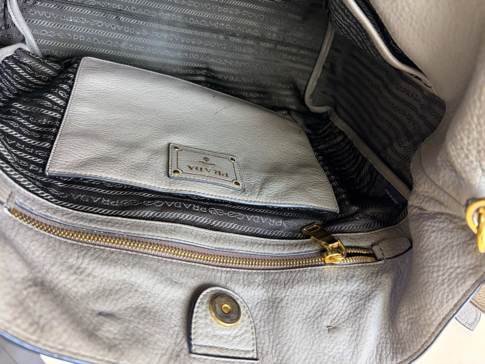 Prada vitello phenix shopping bag