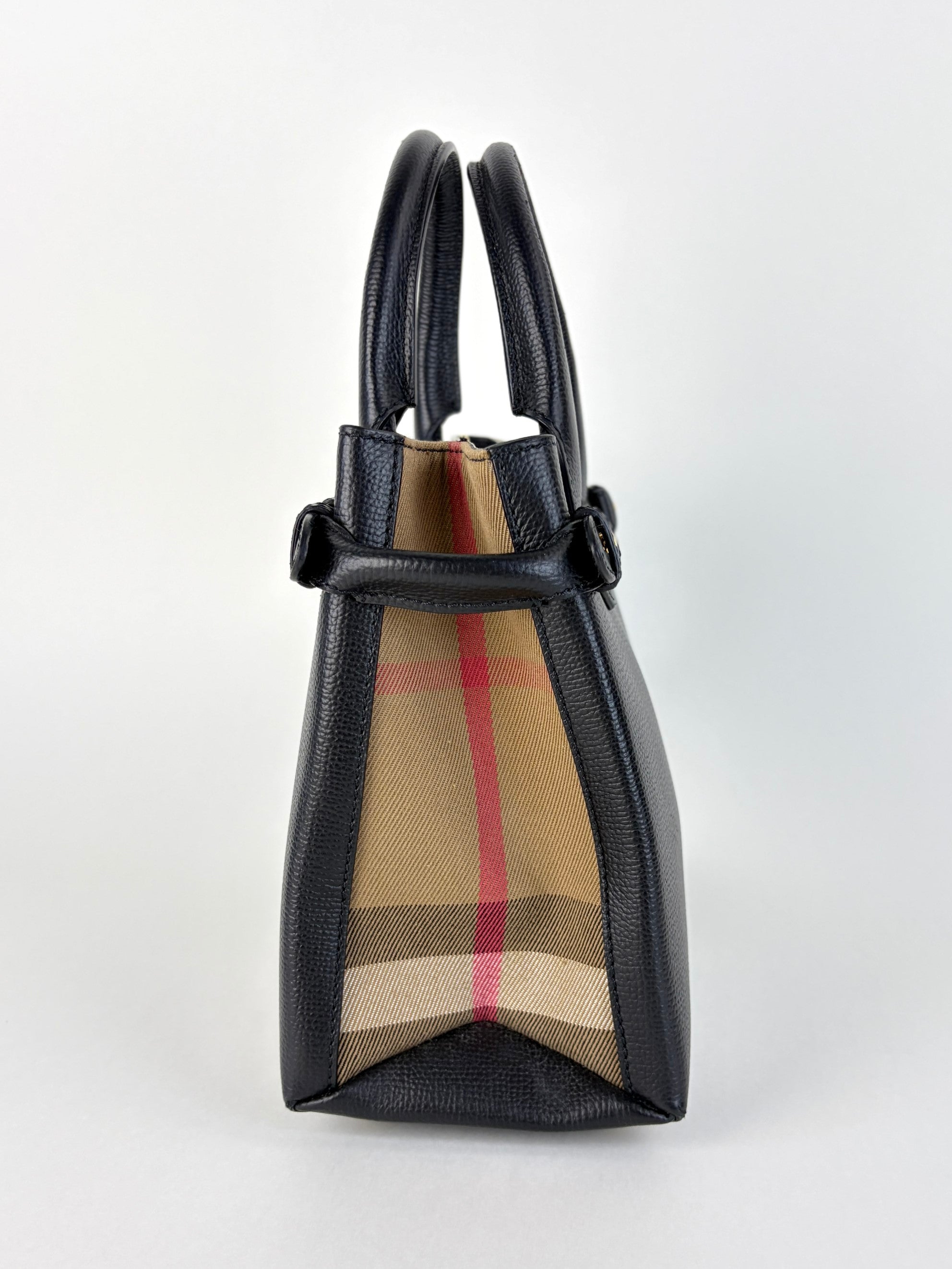 Burberry black Banner small tote Bag