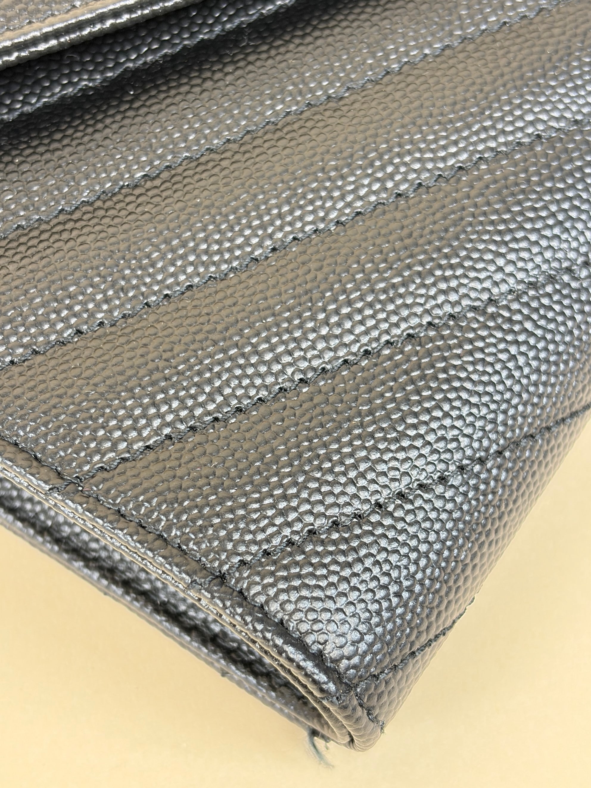 YSL Black Cassandre Envelope Pouch