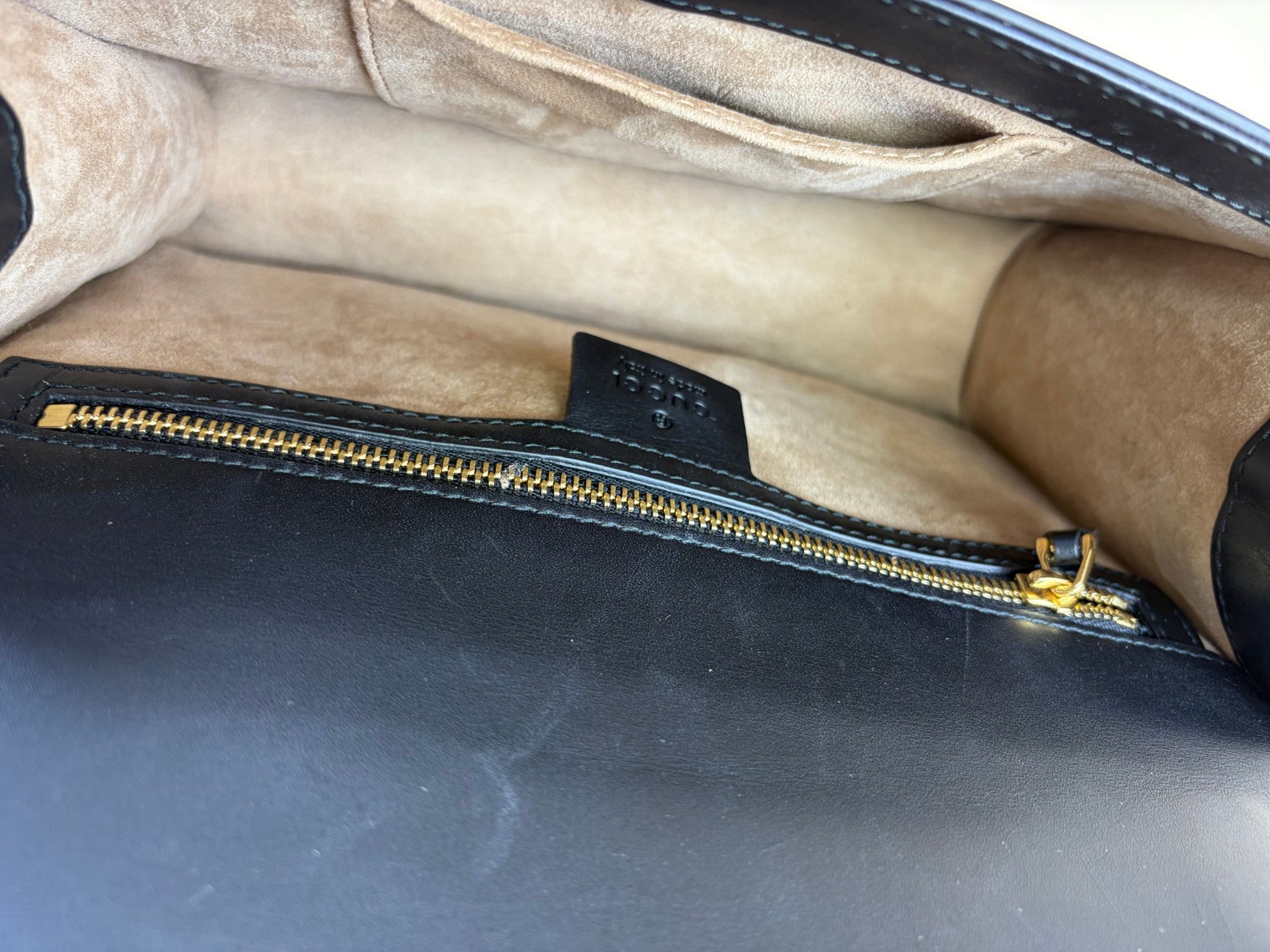 Gucci Black Small Sylvie Strap Web Ophidia Bag