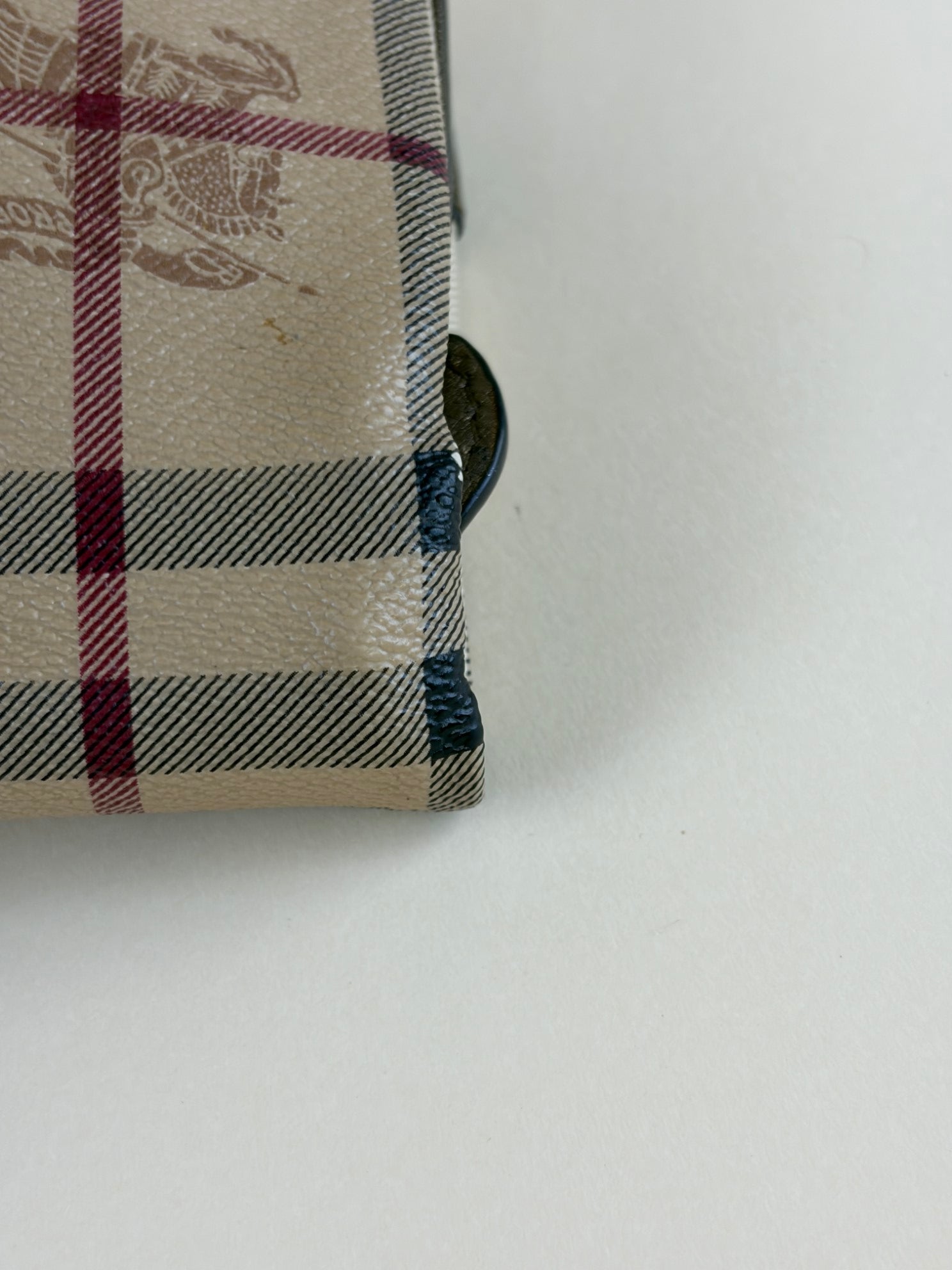 Burberry Metallic Adoline Haymarket Fold Over Clutch