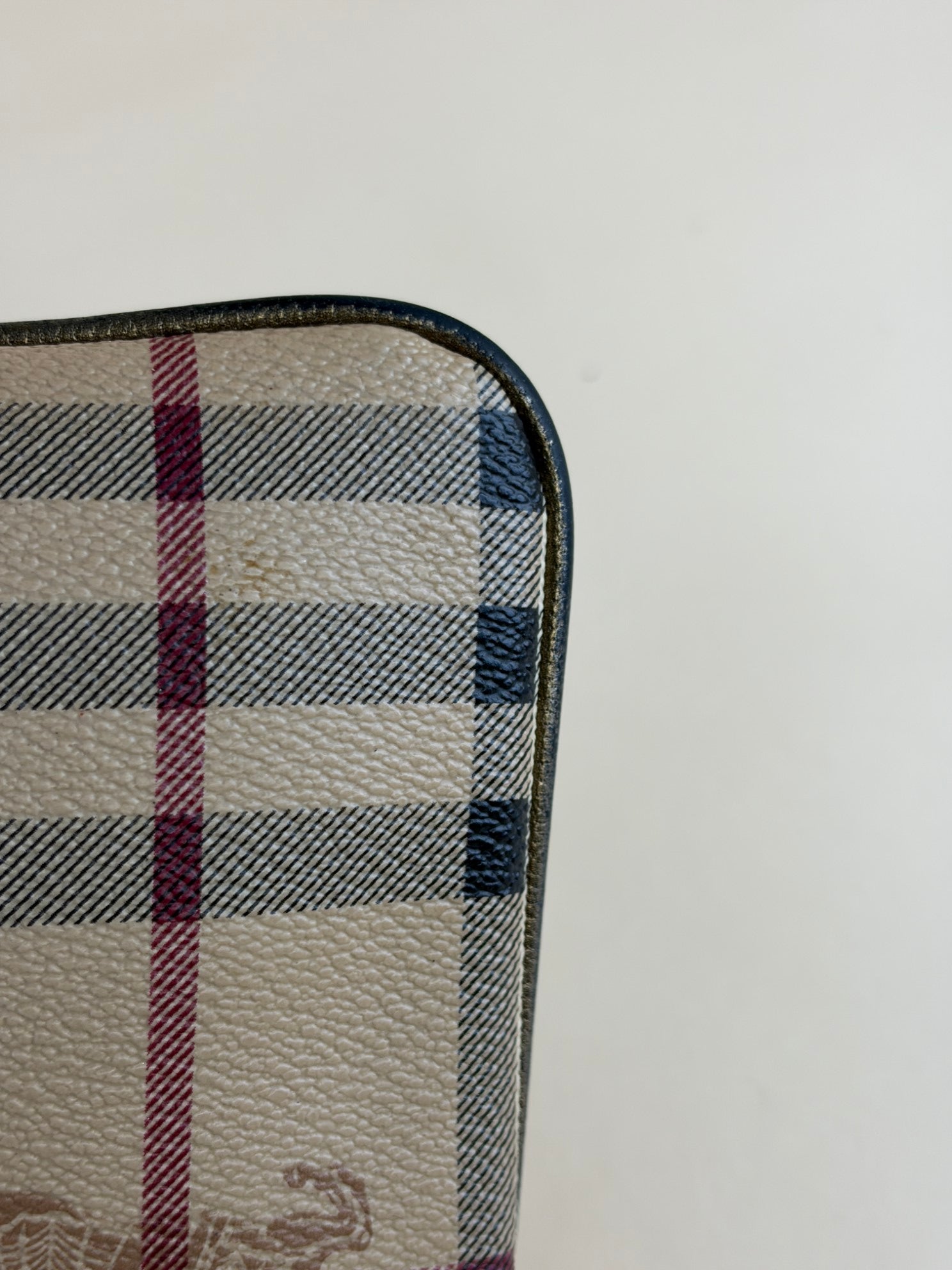 Burberry Metallic Adoline Haymarket Fold Over Clutch