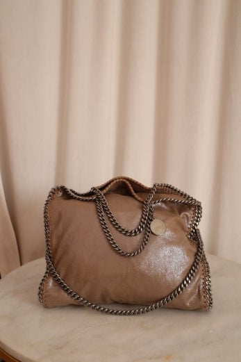 Stella Mccartney Cafe Falabella Shiny Bag W/ 3 Chain-handbag-Stella Mccartney-The Closet Egypt