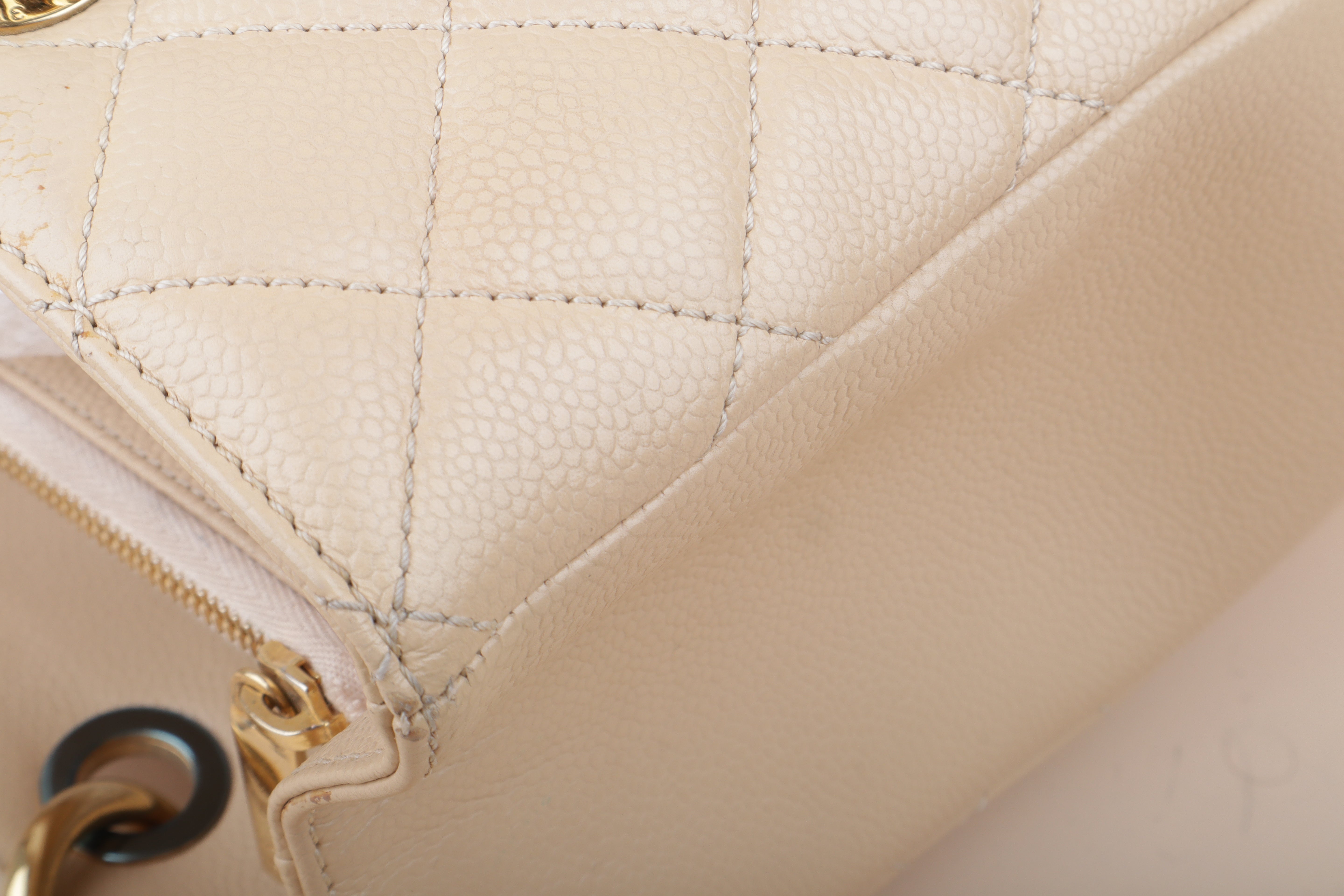 Chanel Beige GST Quilted Tote Bag