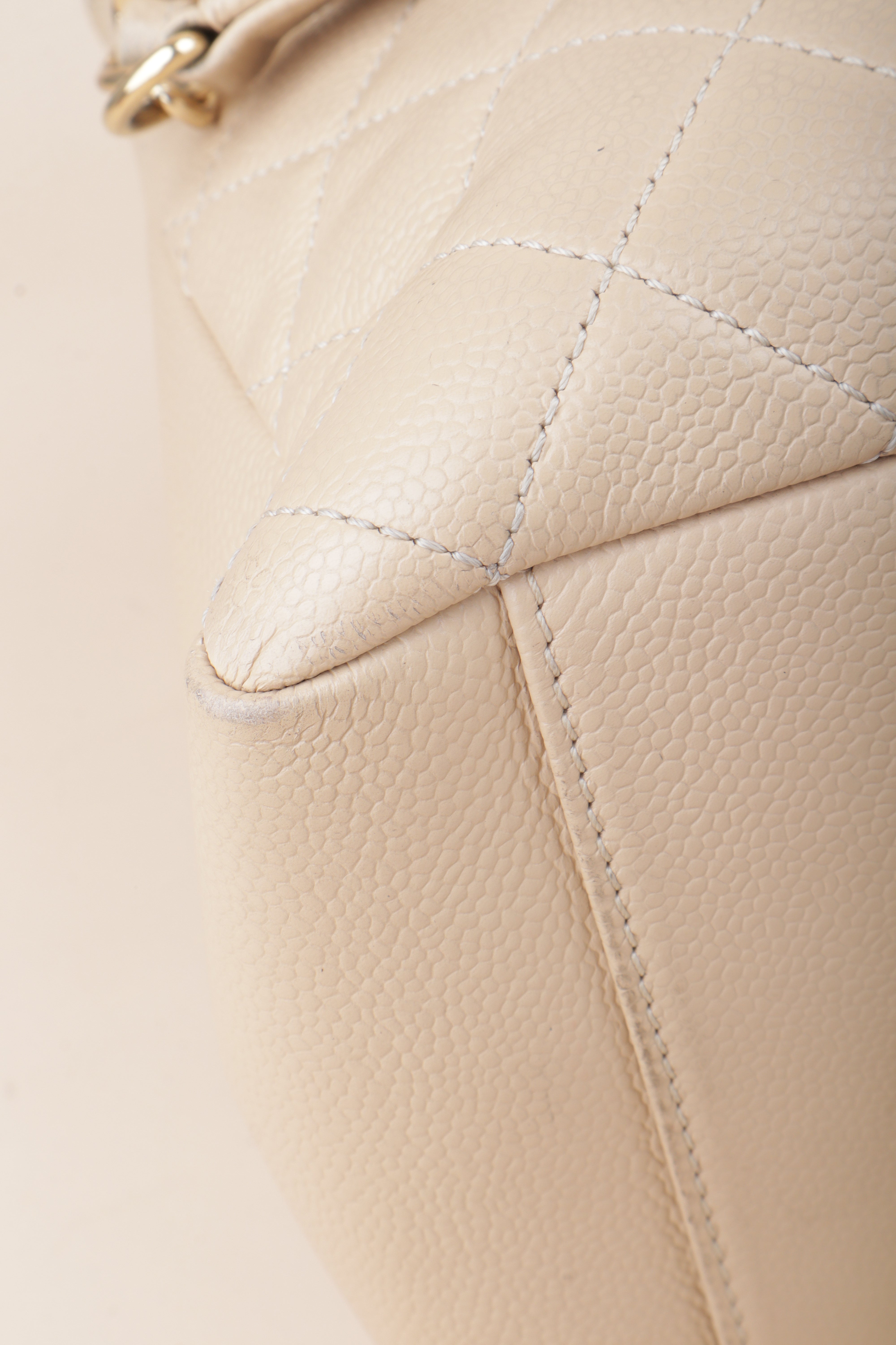 Chanel Beige GST Quilted Tote Bag