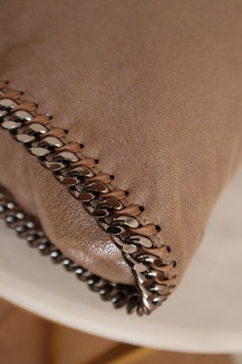 Stella Mccartney Cafe Falabella Shiny Bag W/ 3 Chain-handbag-Stella Mccartney-The Closet Egypt