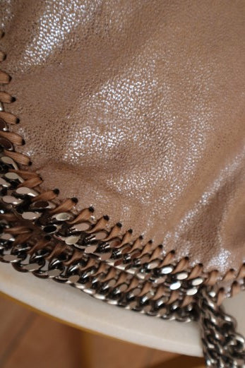 Stella Mccartney Cafe Falabella Shiny Bag W/ 3 Chain-handbag-Stella Mccartney-The Closet Egypt
