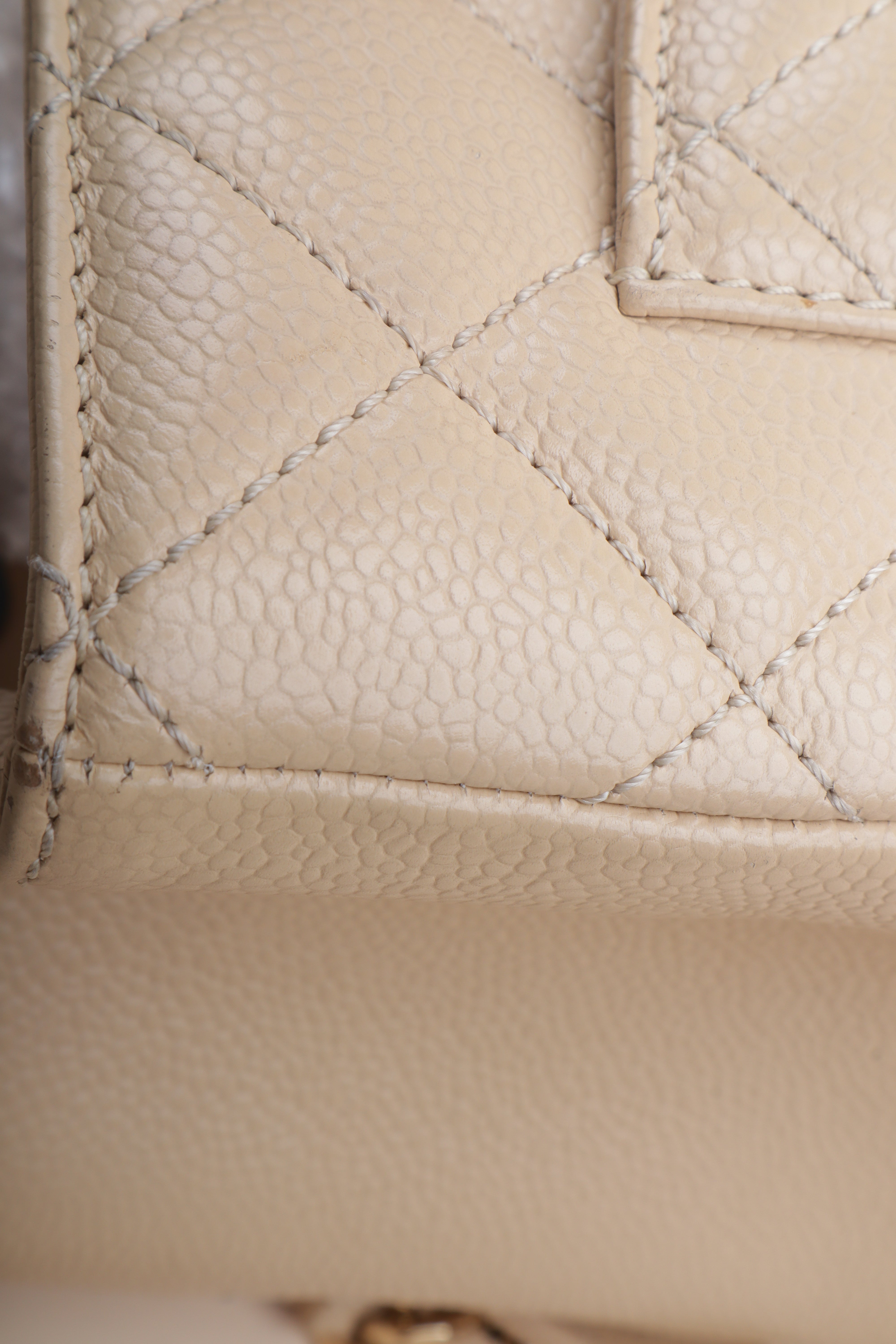 Chanel Beige GST Quilted Tote Bag