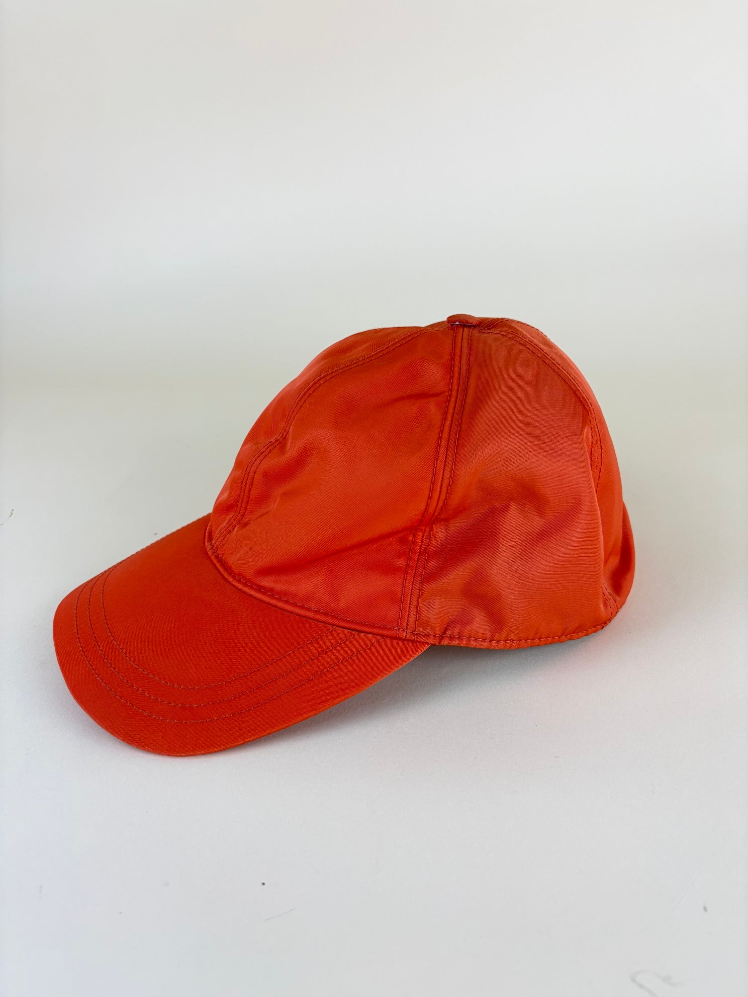 Prada Orange Re-Nylon Baseball Cap Small