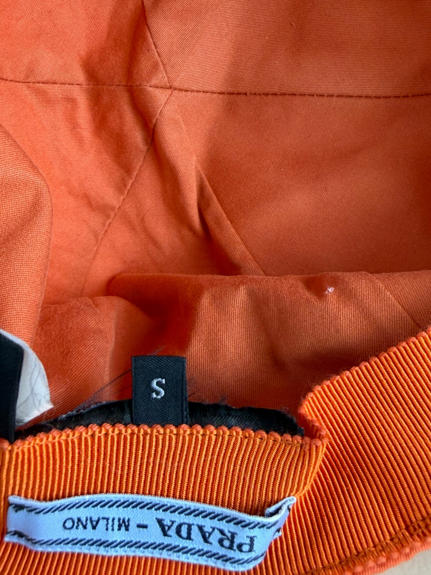 Prada Orange Re-Nylon Baseball Cap Small