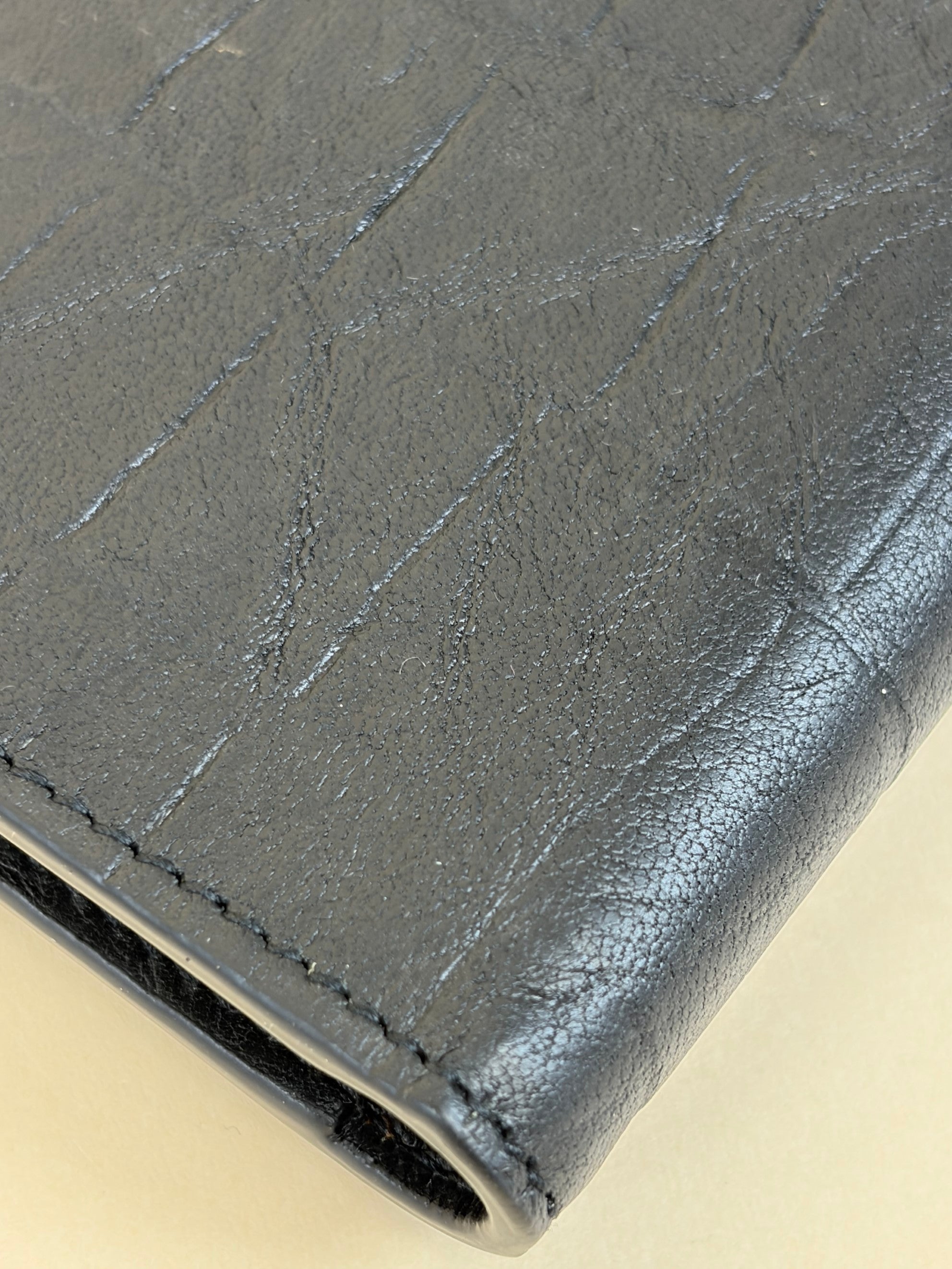 YSL Black Monogram Cassandre Crocodile Embossed Wallet
