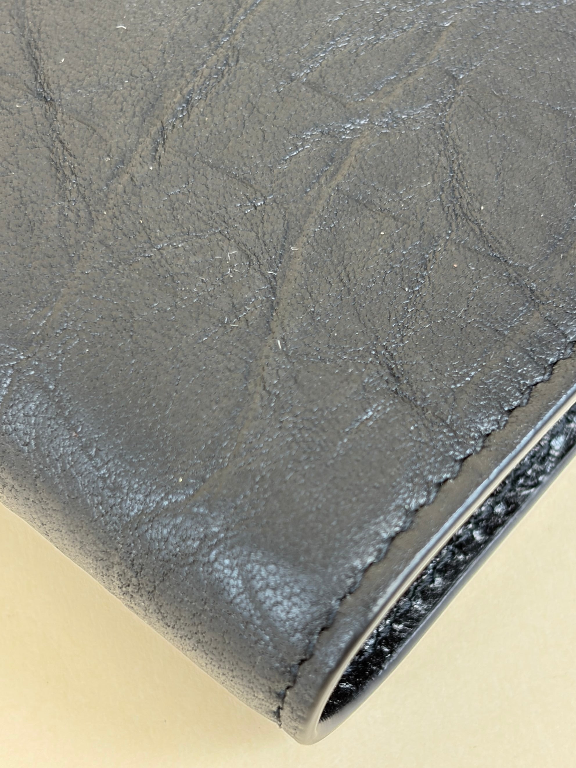 YSL Black Monogram Cassandre Crocodile Embossed Wallet