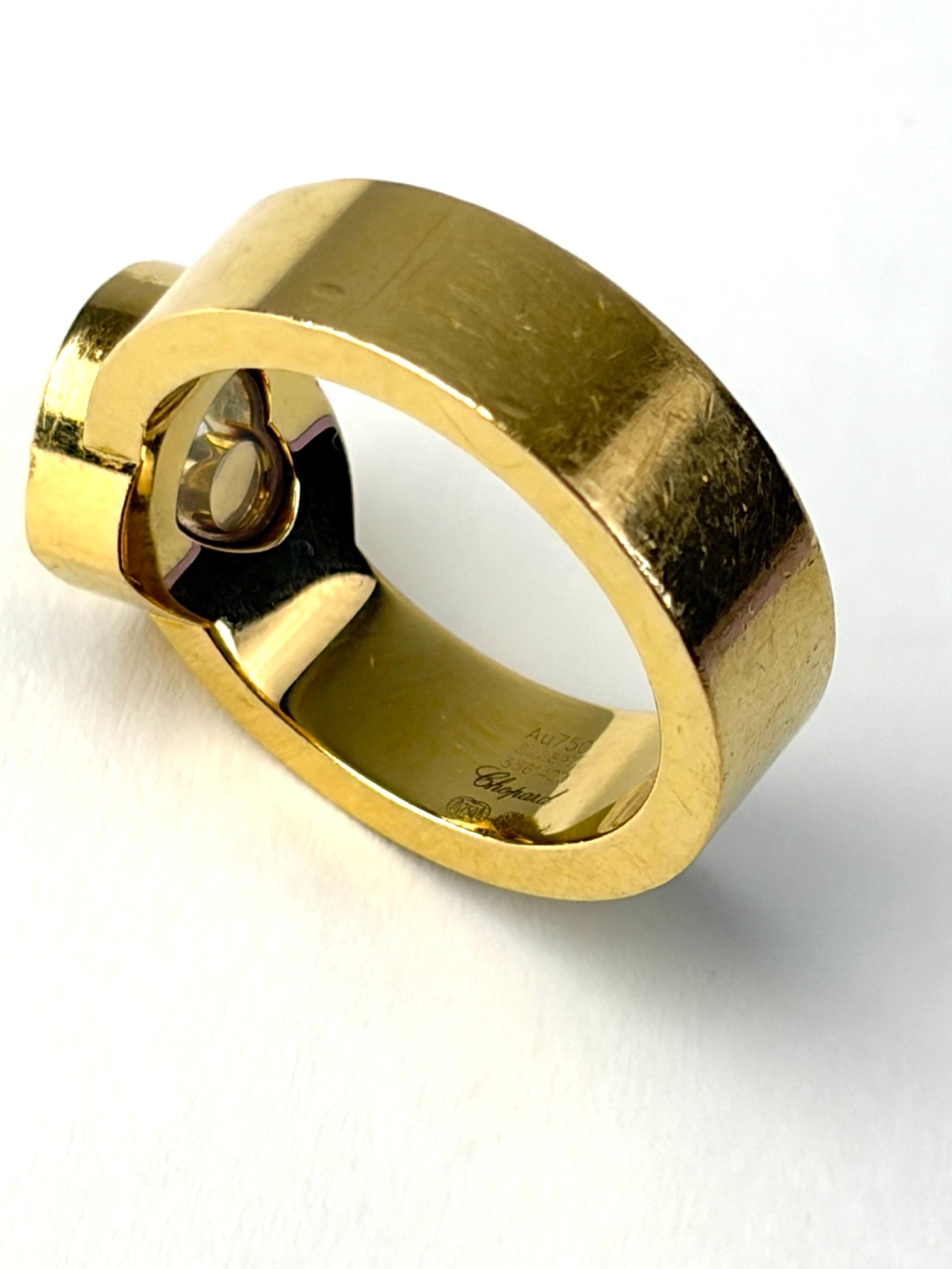 Chopard happy diamonds heart cocktail 18K yellow gold ring 52
