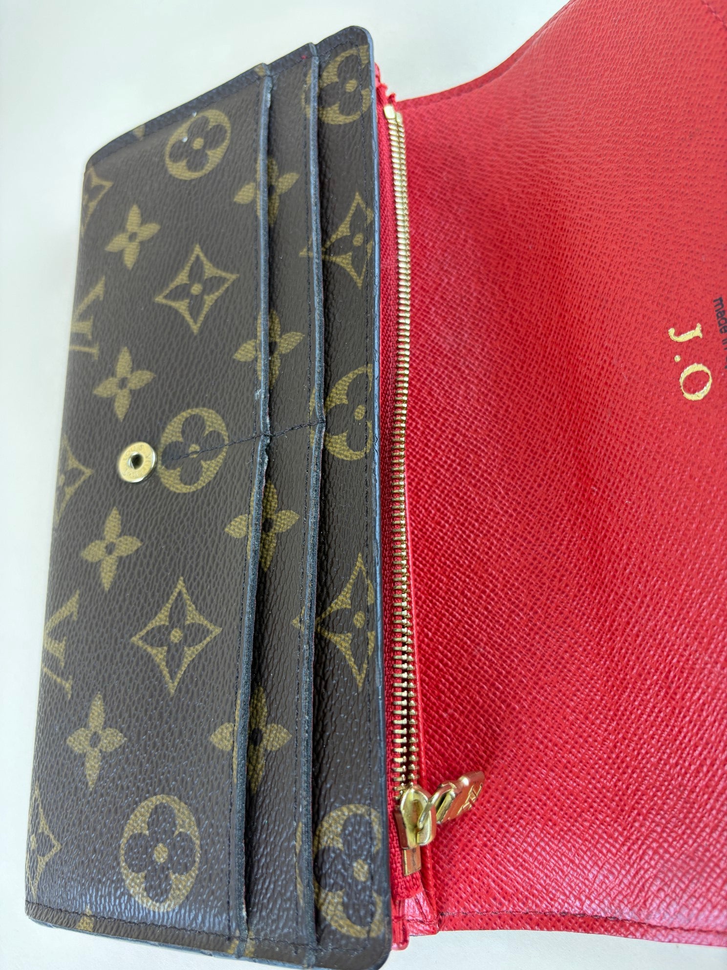 Louis Vuitton Monogram Sarah Flap Long Wallet