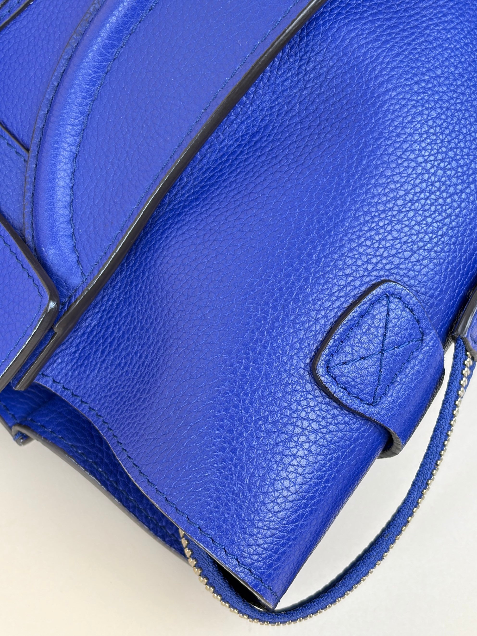 Celine Blue Mini Luggage Tote Bag