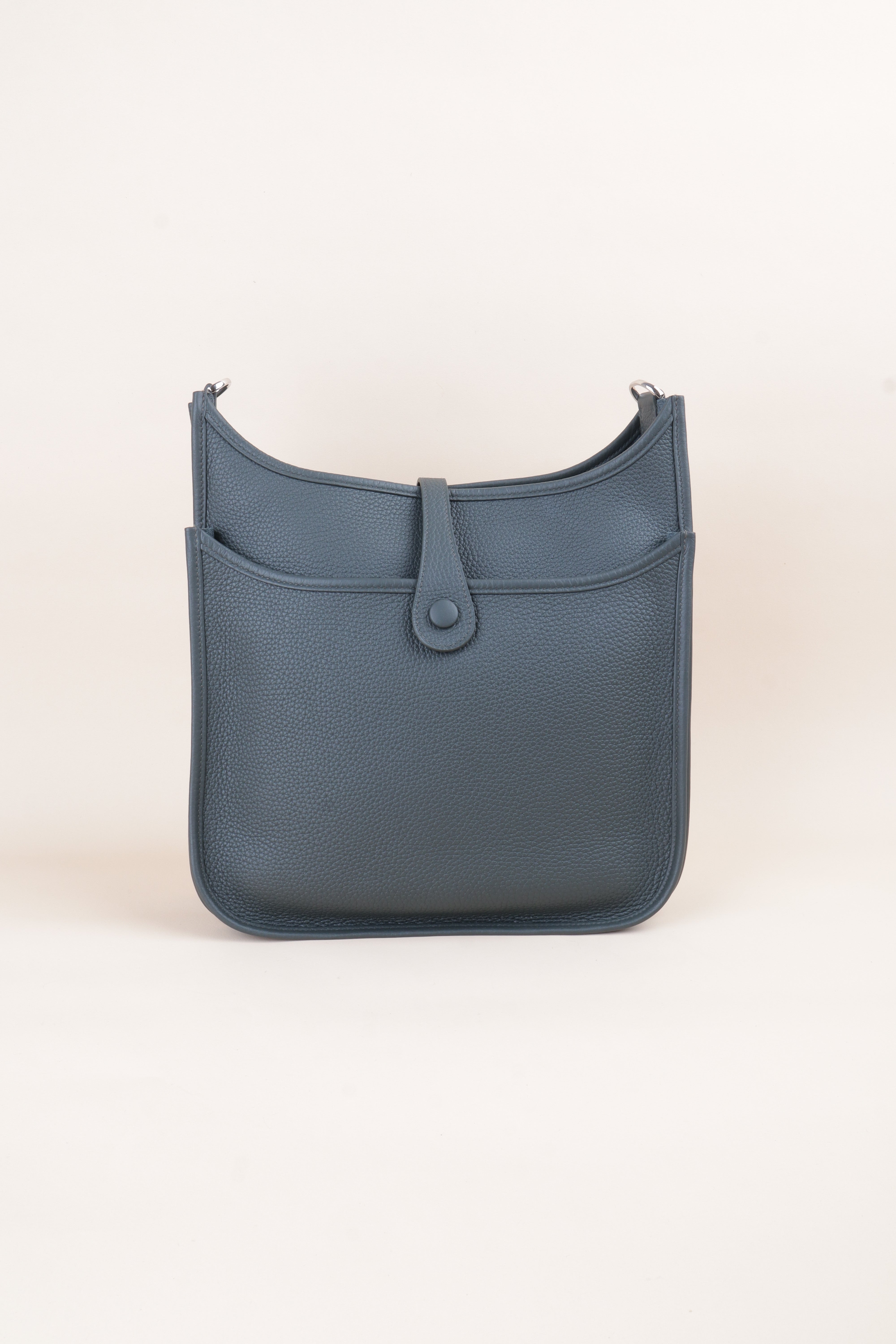 Hermes Evelyne III 29 CLEMENCE LEATHER, VERT MANGROVE