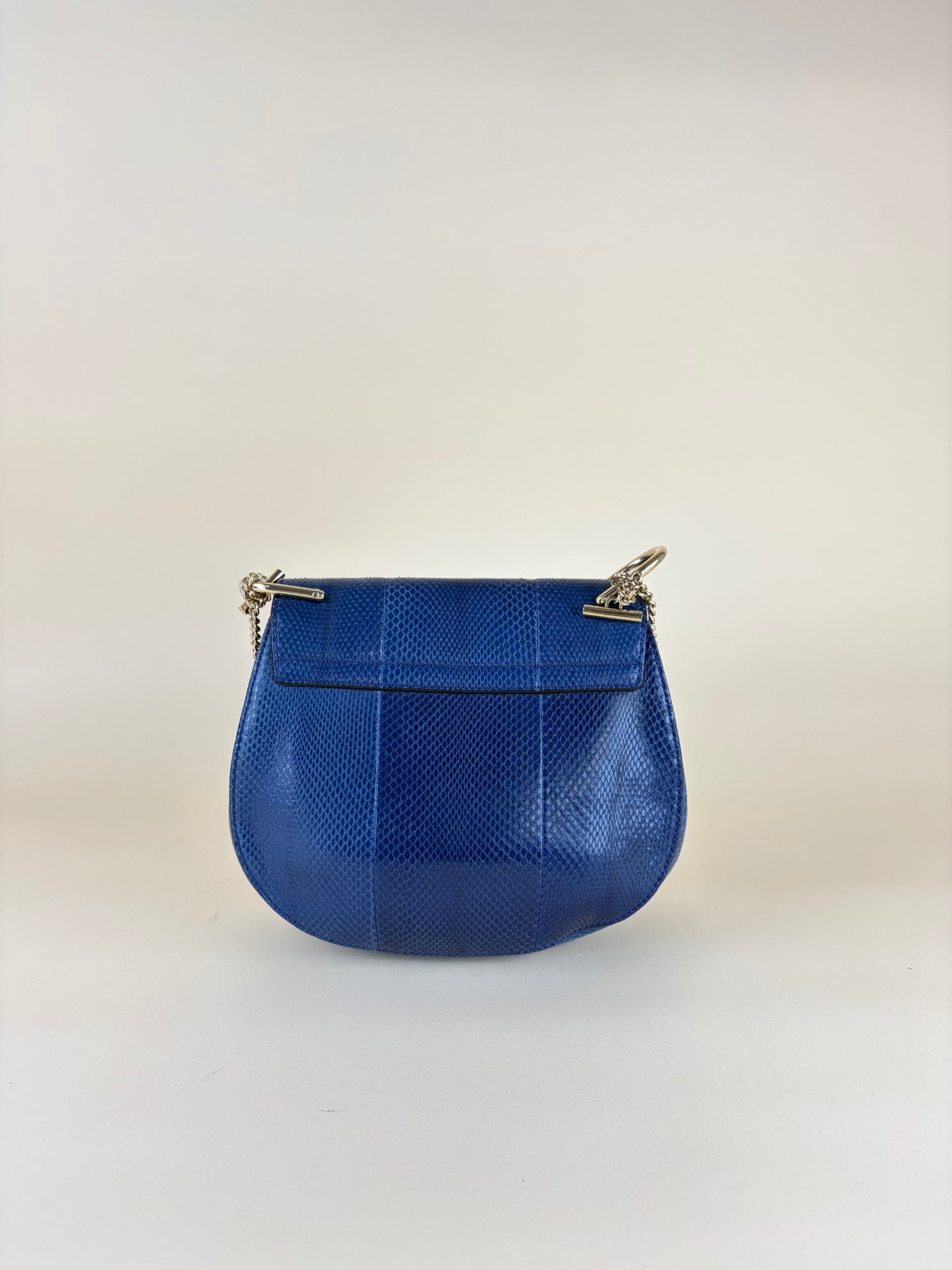Chloe Blue Chakskin Drew Shoulder Bag