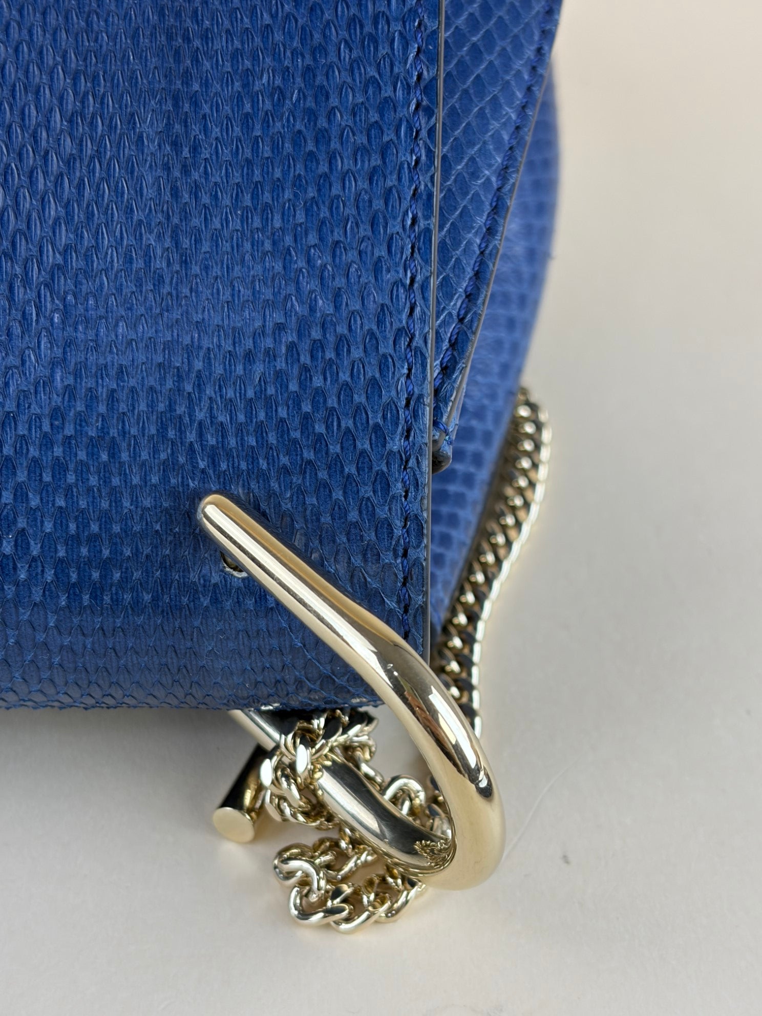 Chloe Blue Chakskin Drew Shoulder Bag