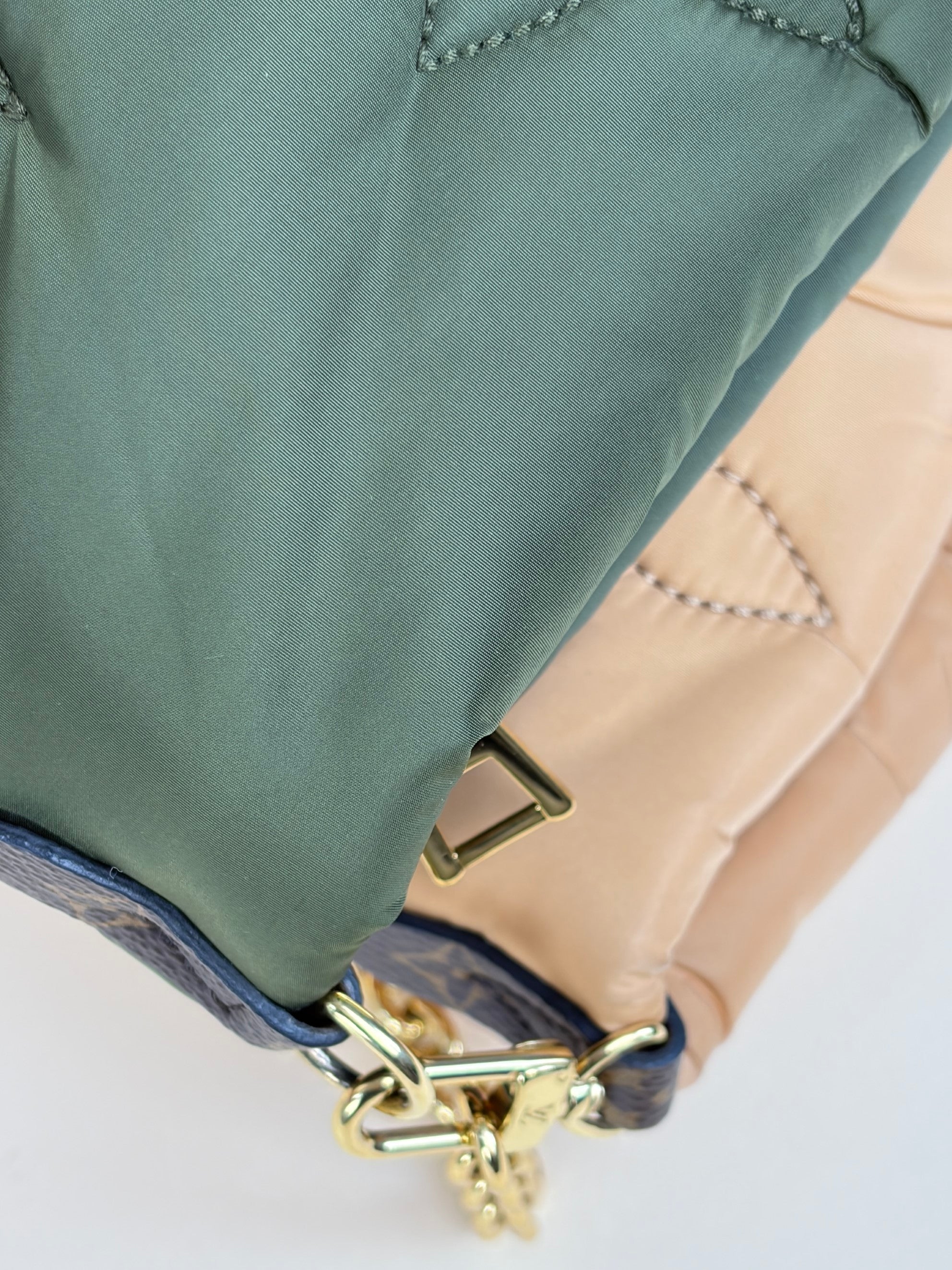louis Vuitton Kaki beige econyl monogram maxi multi pochette