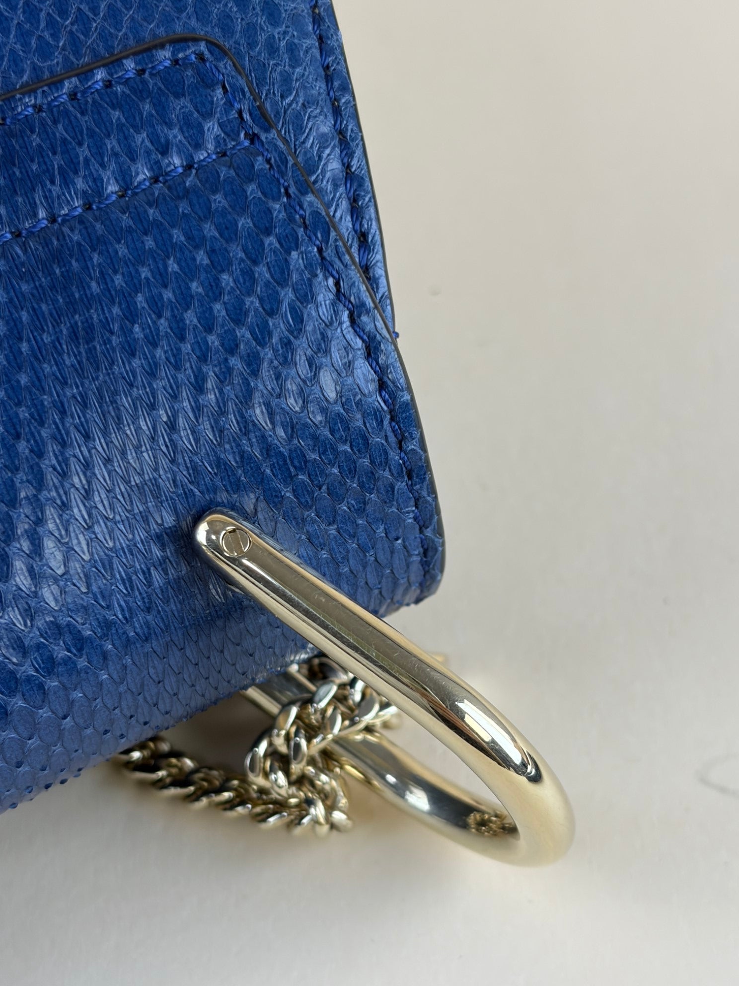 Chloe Blue Chakskin Drew Shoulder Bag