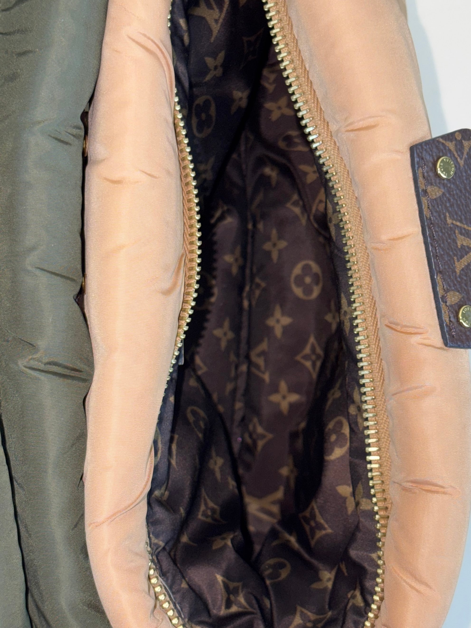 louis Vuitton Kaki beige econyl monogram maxi multi pochette