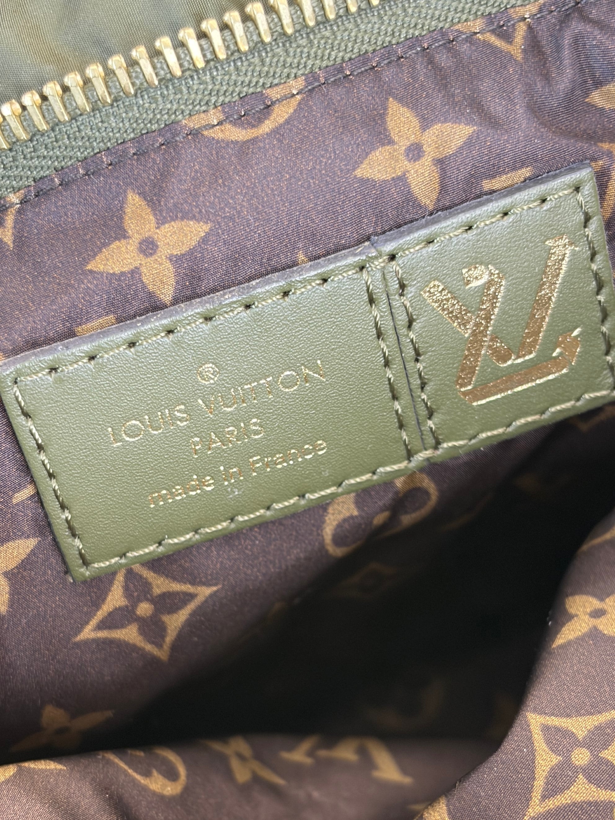 louis Vuitton Kaki beige econyl monogram maxi multi pochette