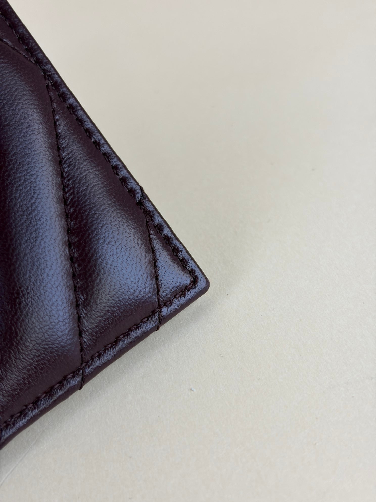 YSL Burgundy Cassandre Card Holder