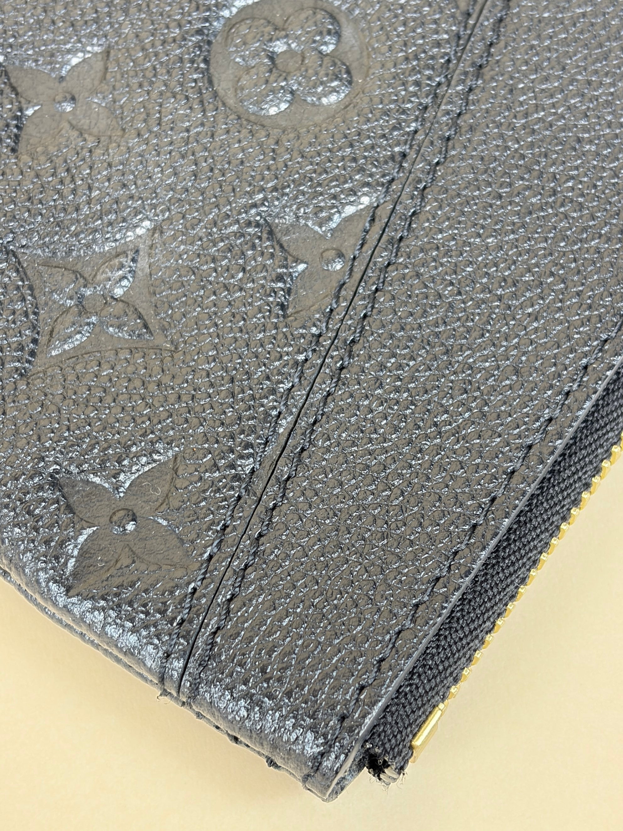 Louis Vuitton Black monogram Daily Imprinted Zip Clutch