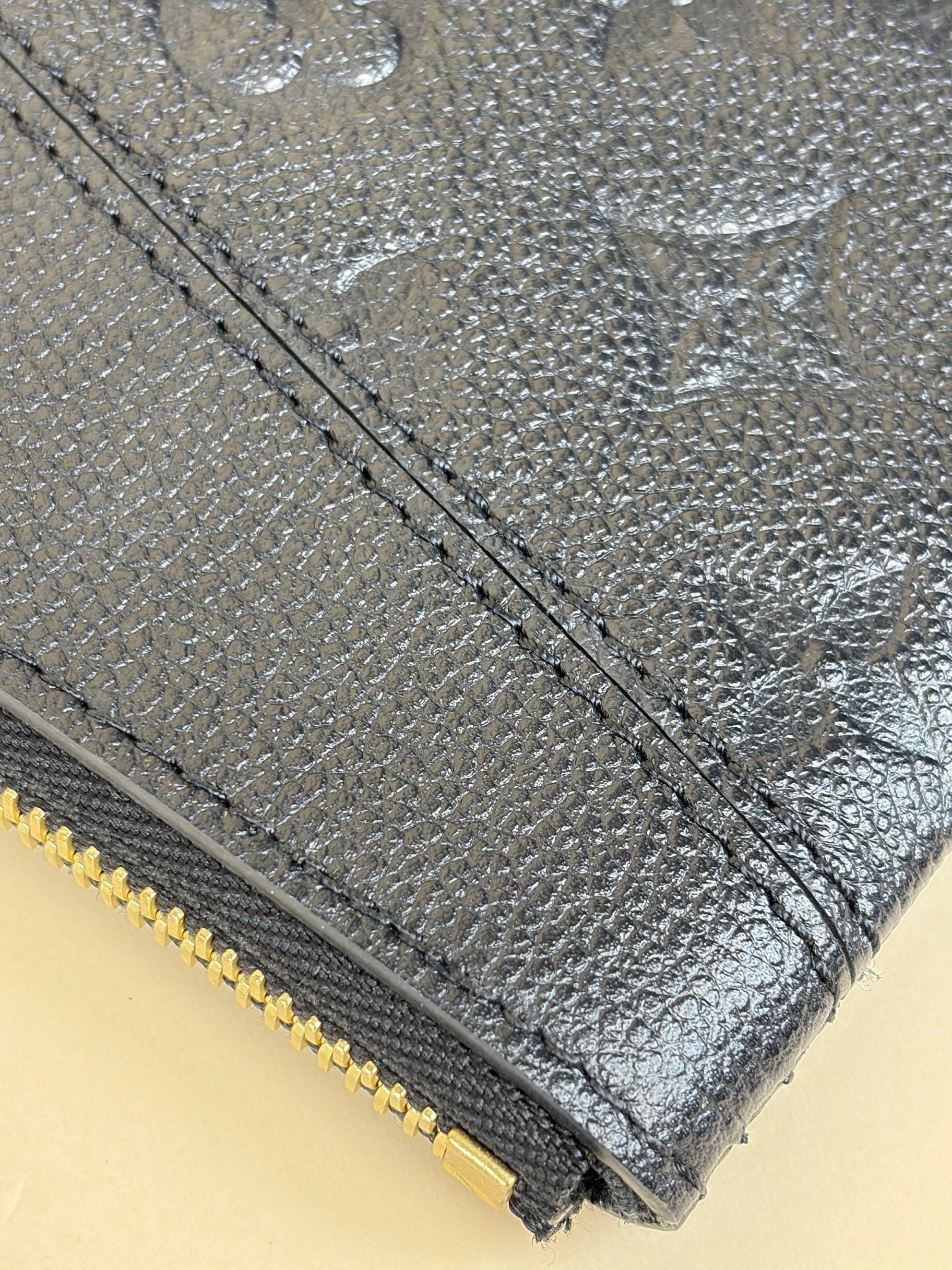 Louis Vuitton Black monogram Daily Imprinted Zip Clutch