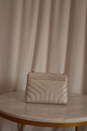 YSL Light Beige Loulou Chain Bag-handbag-YSL-The Closet Egypt