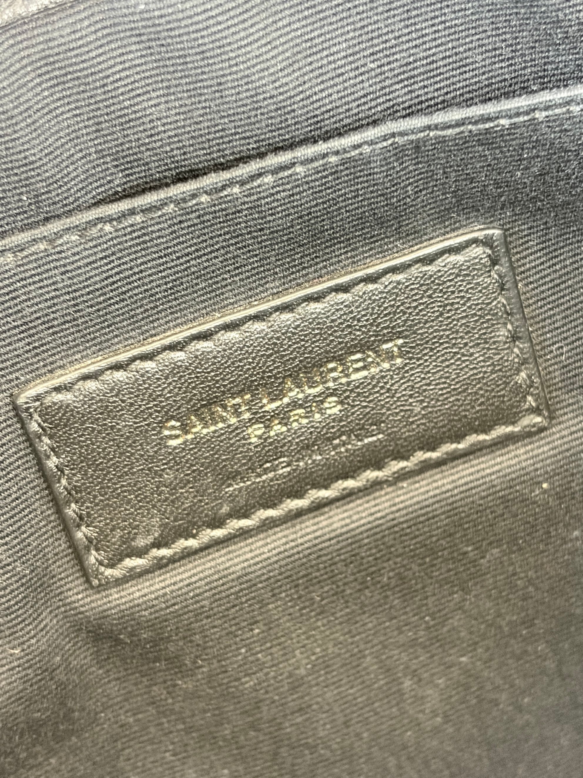 yel olive canvas rive gauche zipped pouch
