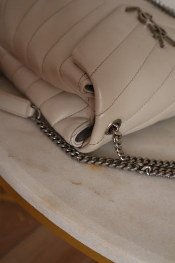 YSL Light Beige Loulou Chain Bag-handbag-YSL-The Closet Egypt