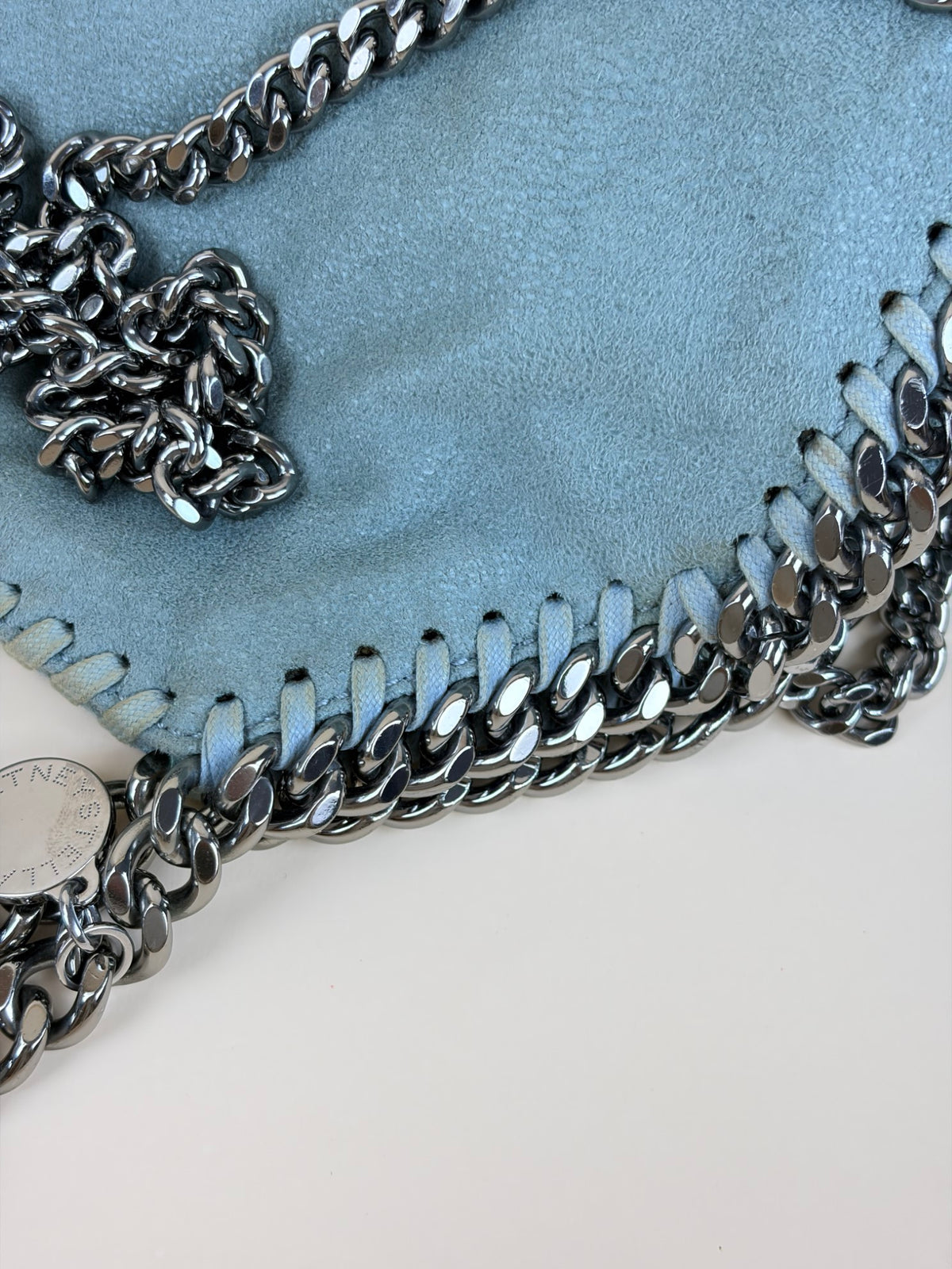Stella Mccartney light blue Falabella mini tote bag