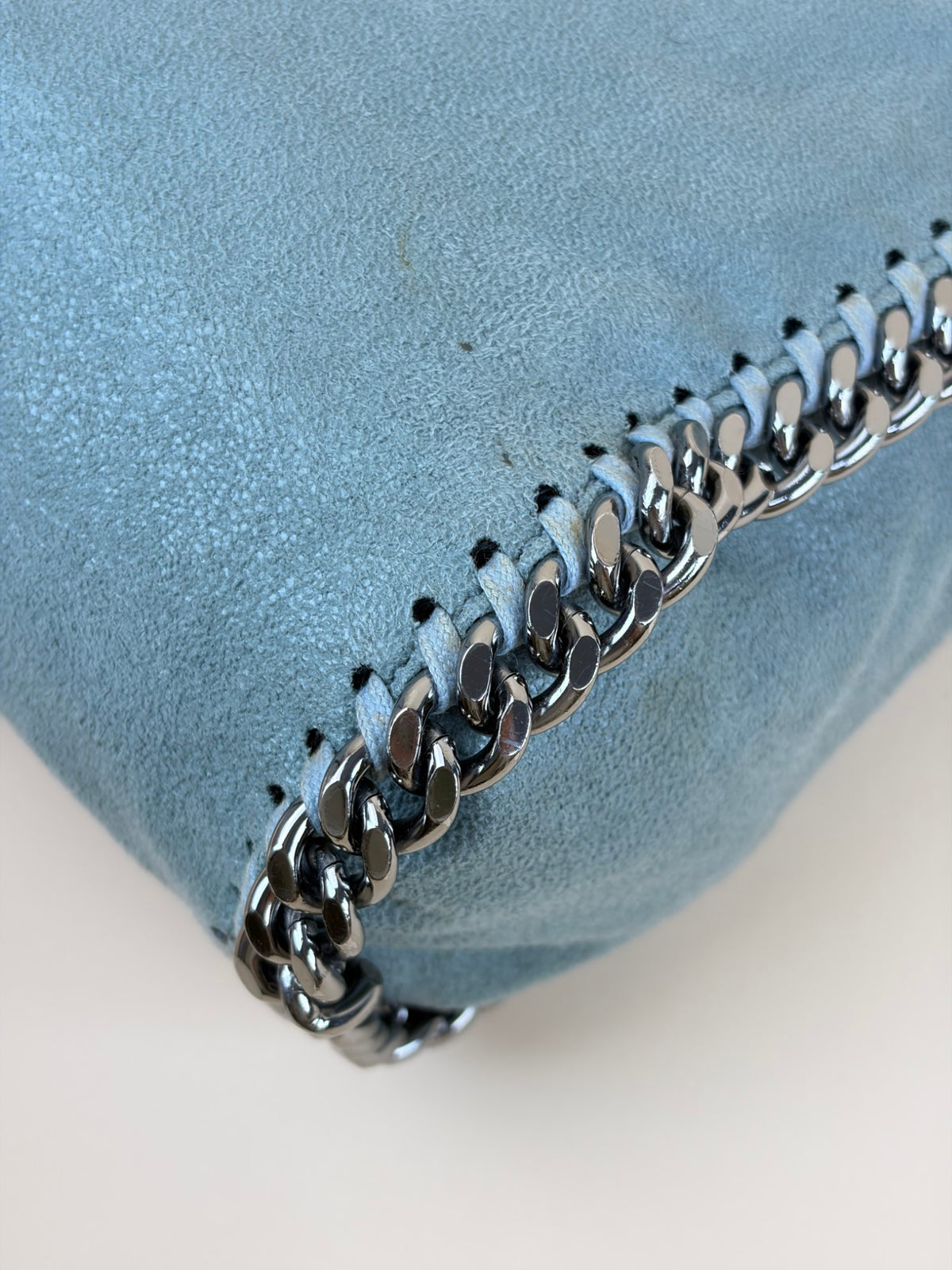 Stella Mccartney light blue Falabella mini tote bag