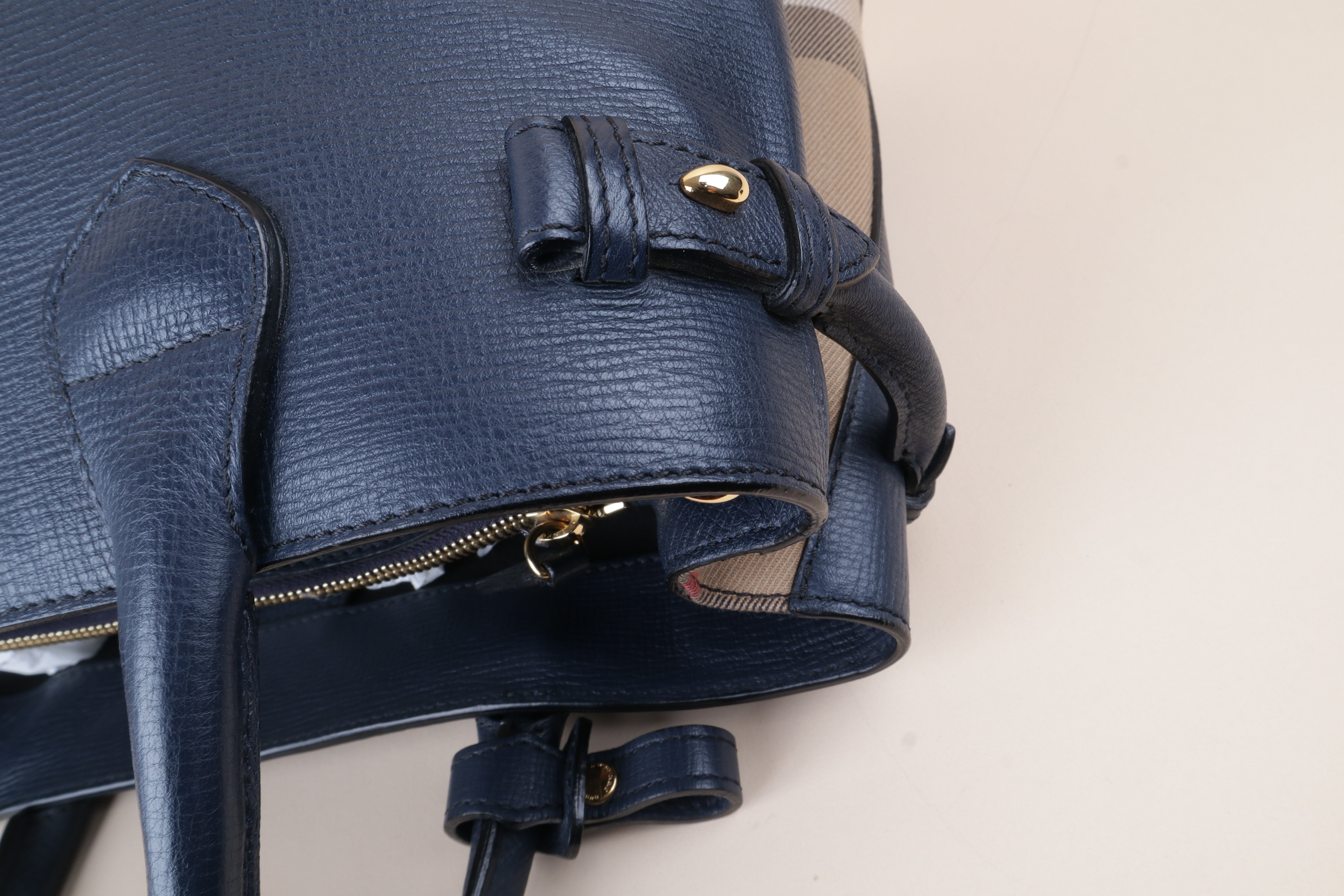 Burberry blue Medium Banner Top Handle Bag