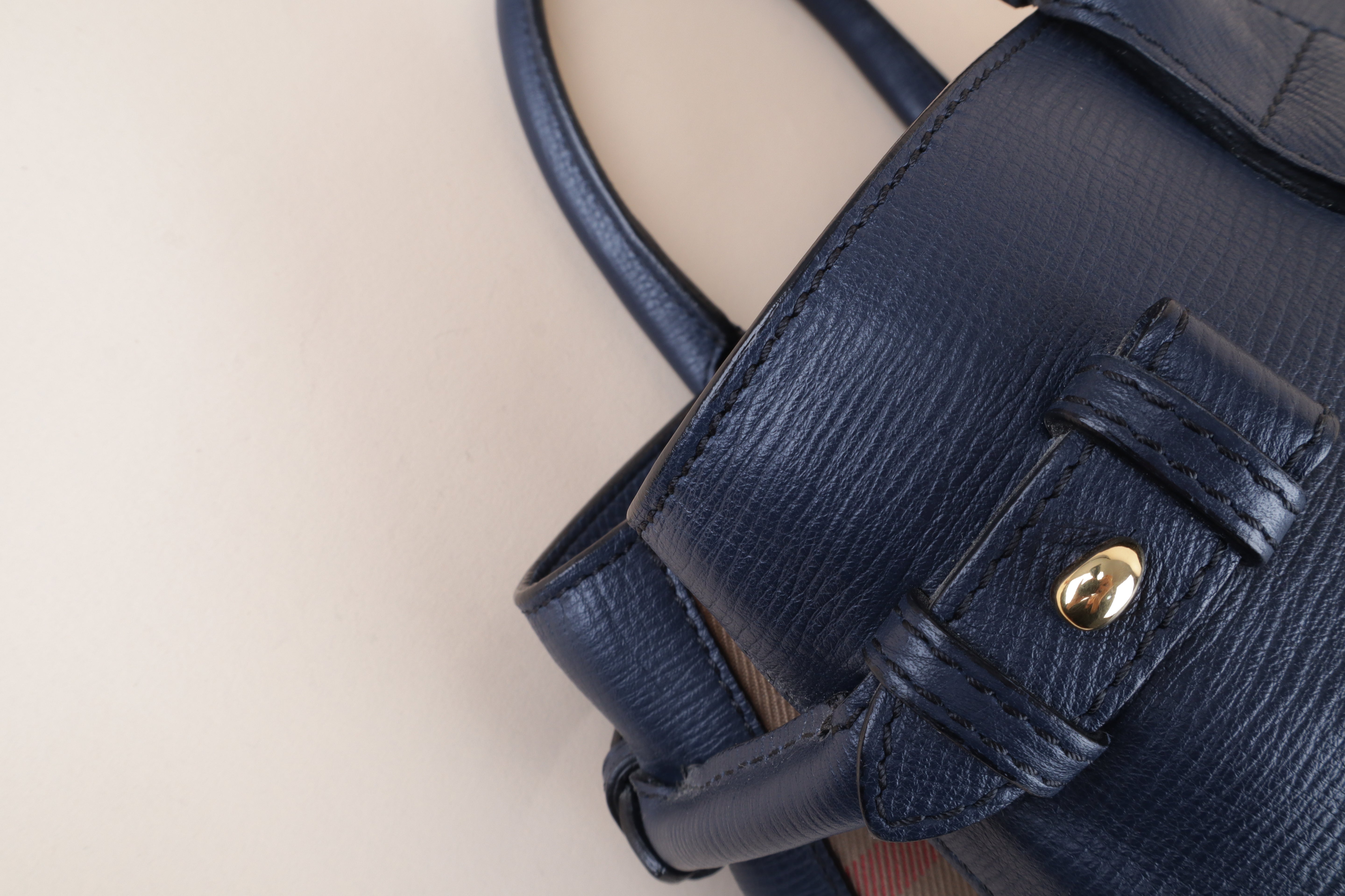 Burberry blue Medium Banner Top Handle Bag