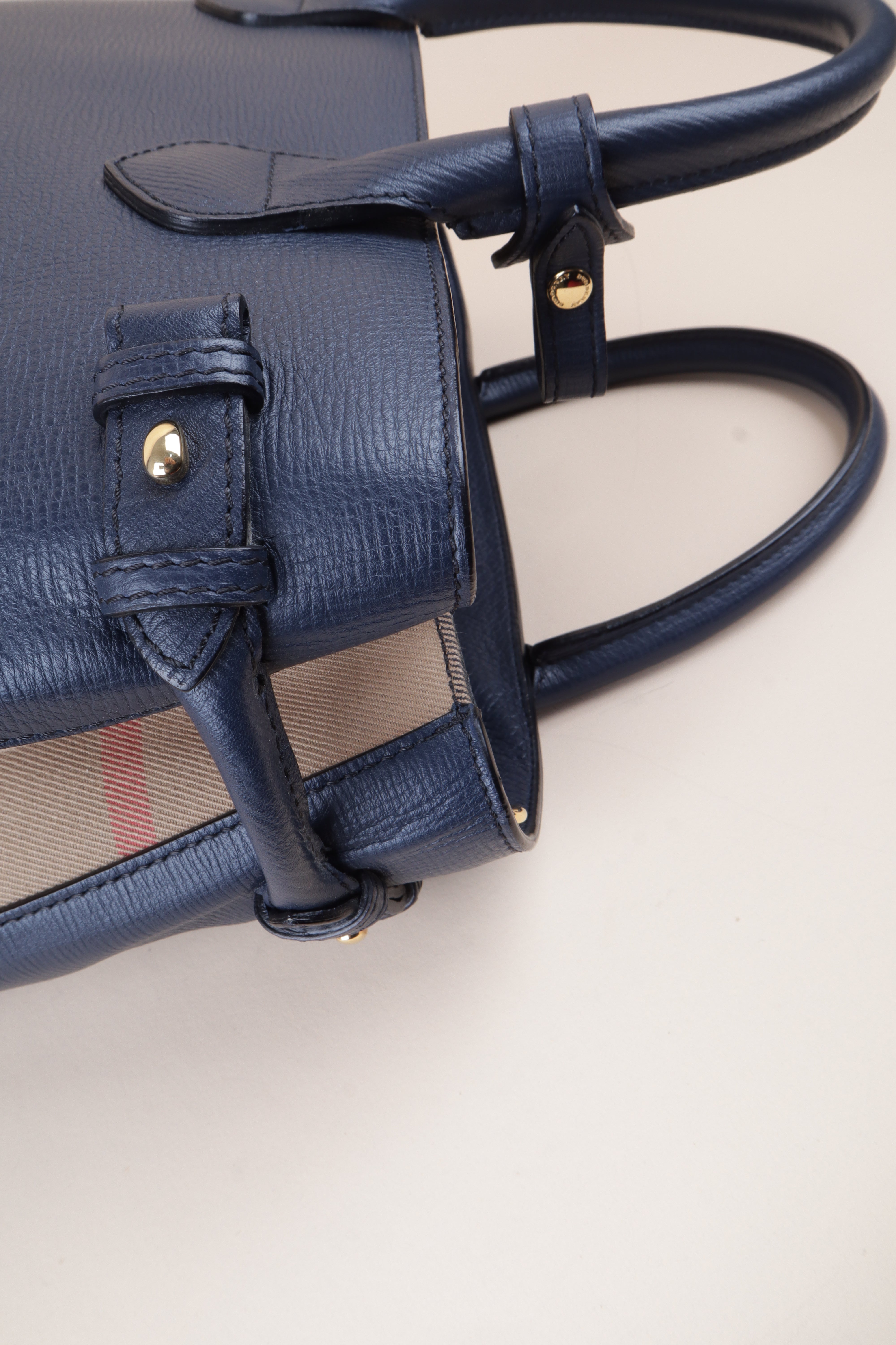 Burberry blue Medium Banner Top Handle Bag