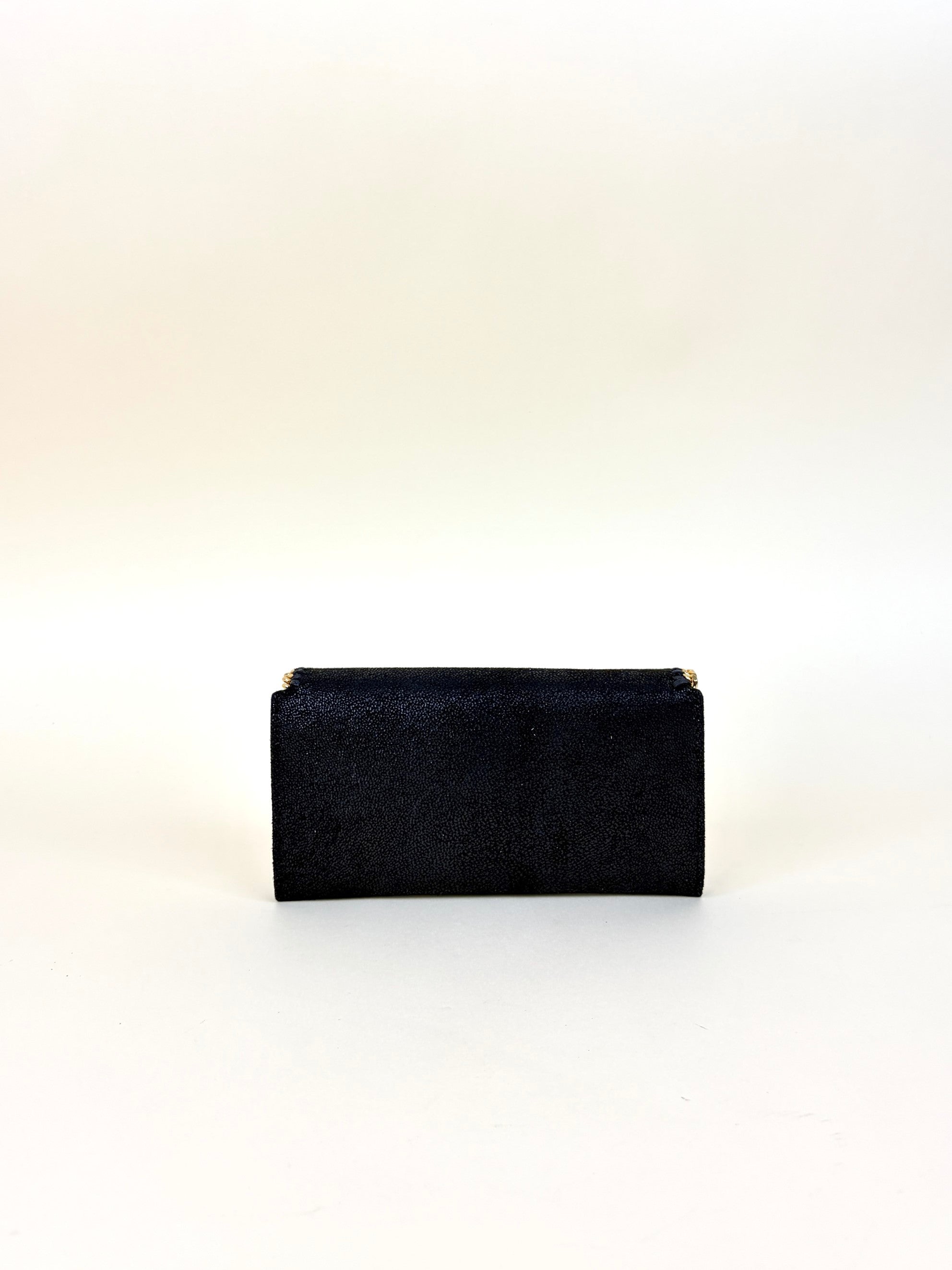 Stella McCartney black Falabella continental wok
