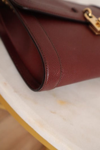 Dolce & Gabbana Burgundy Padlock Shoulder Bag-handbag-Dolce & Gabbana-The Closet Egypt