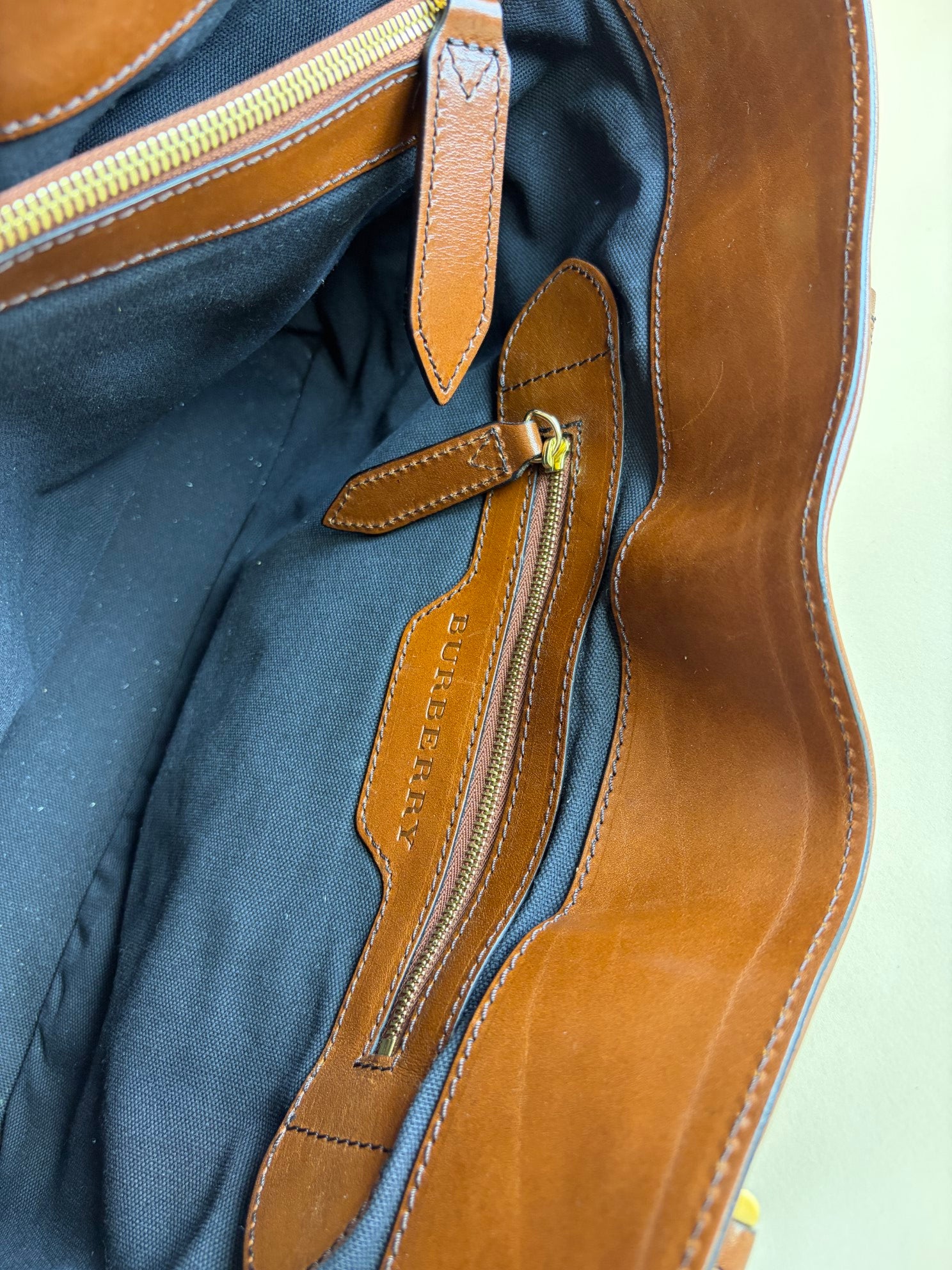 Burberry Brown Lynher Medium House Check Tote Bag