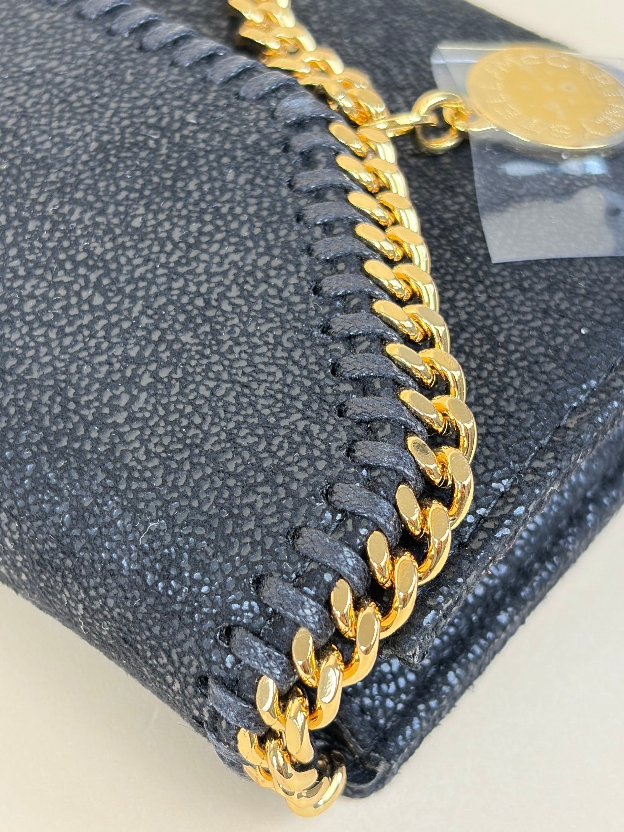 Stella McCartney black Falabella continental wok