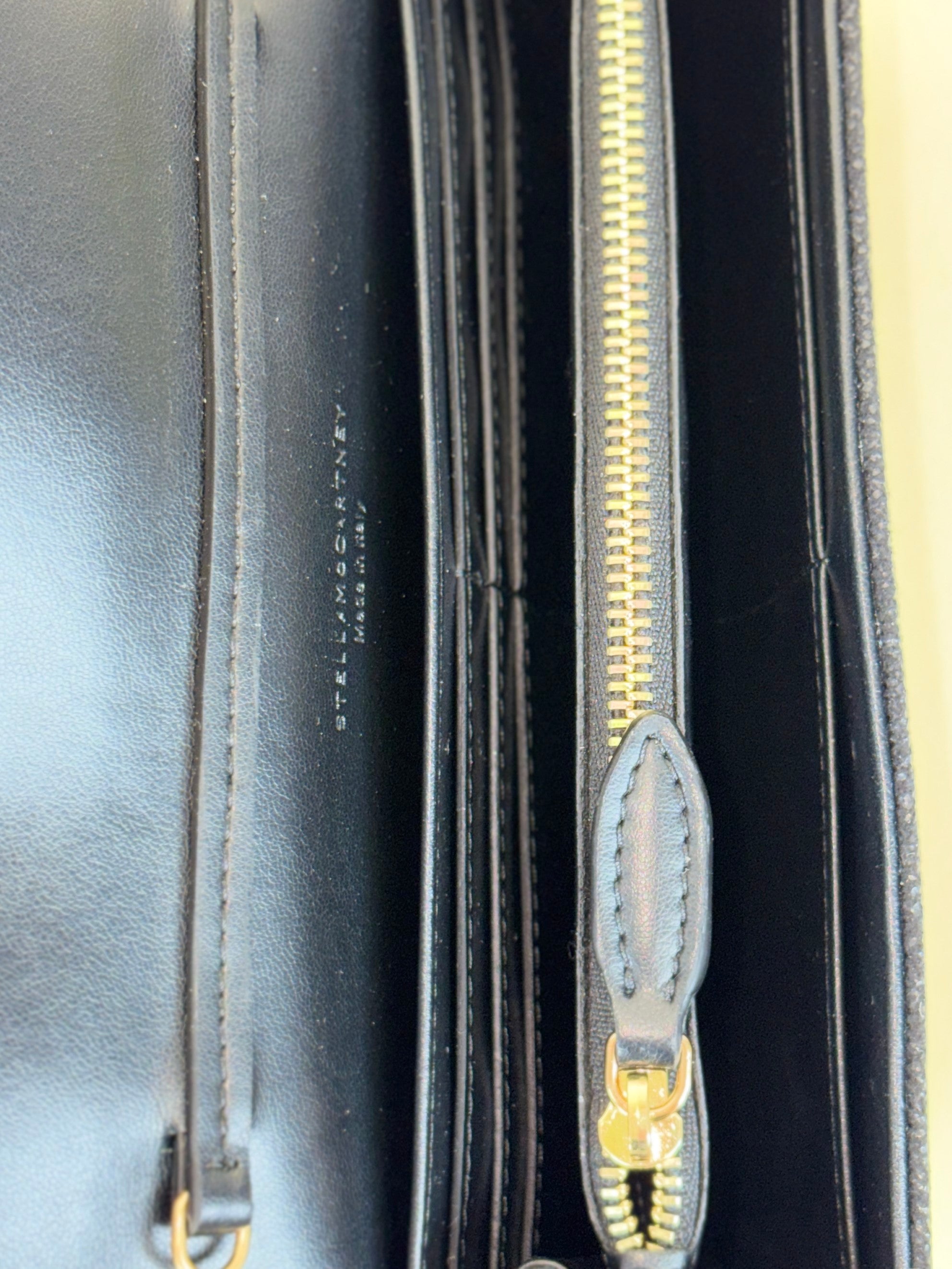 Stella McCartney black Falabella continental wok
