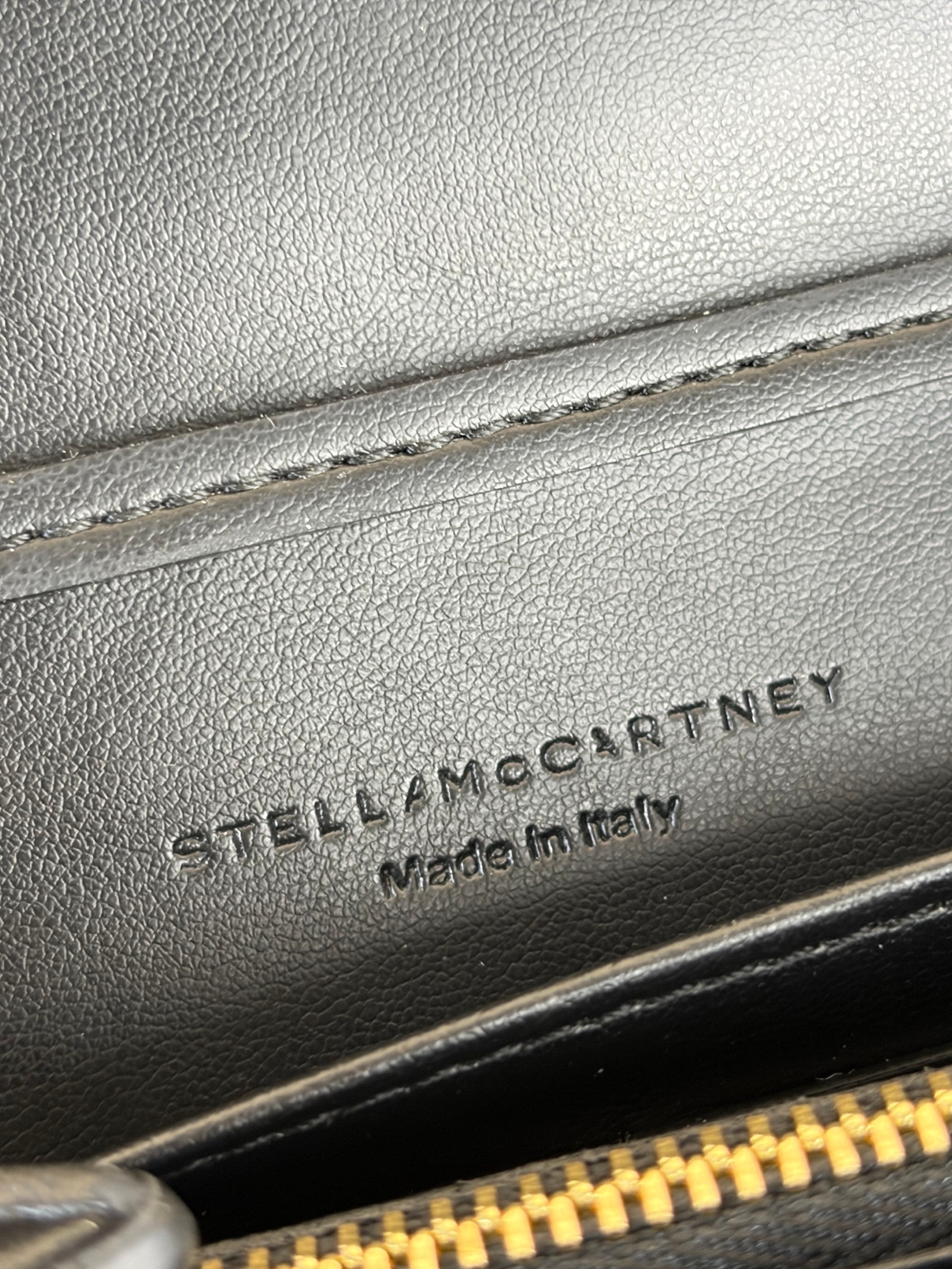 Stella McCartney black Falabella continental wok