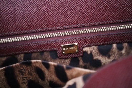 Dolce & Gabbana Burgundy Padlock Shoulder Bag-handbag-Dolce & Gabbana-The Closet Egypt